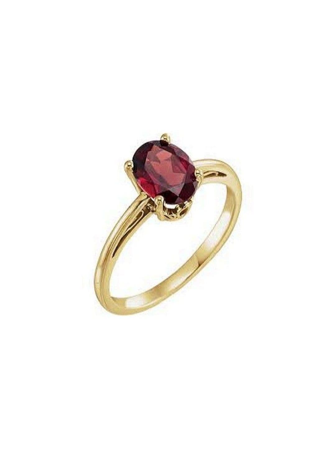 RAVIOUR LIFESTYLE Gold-Plated Garnet Stone Studded Finger Ring - view 1
