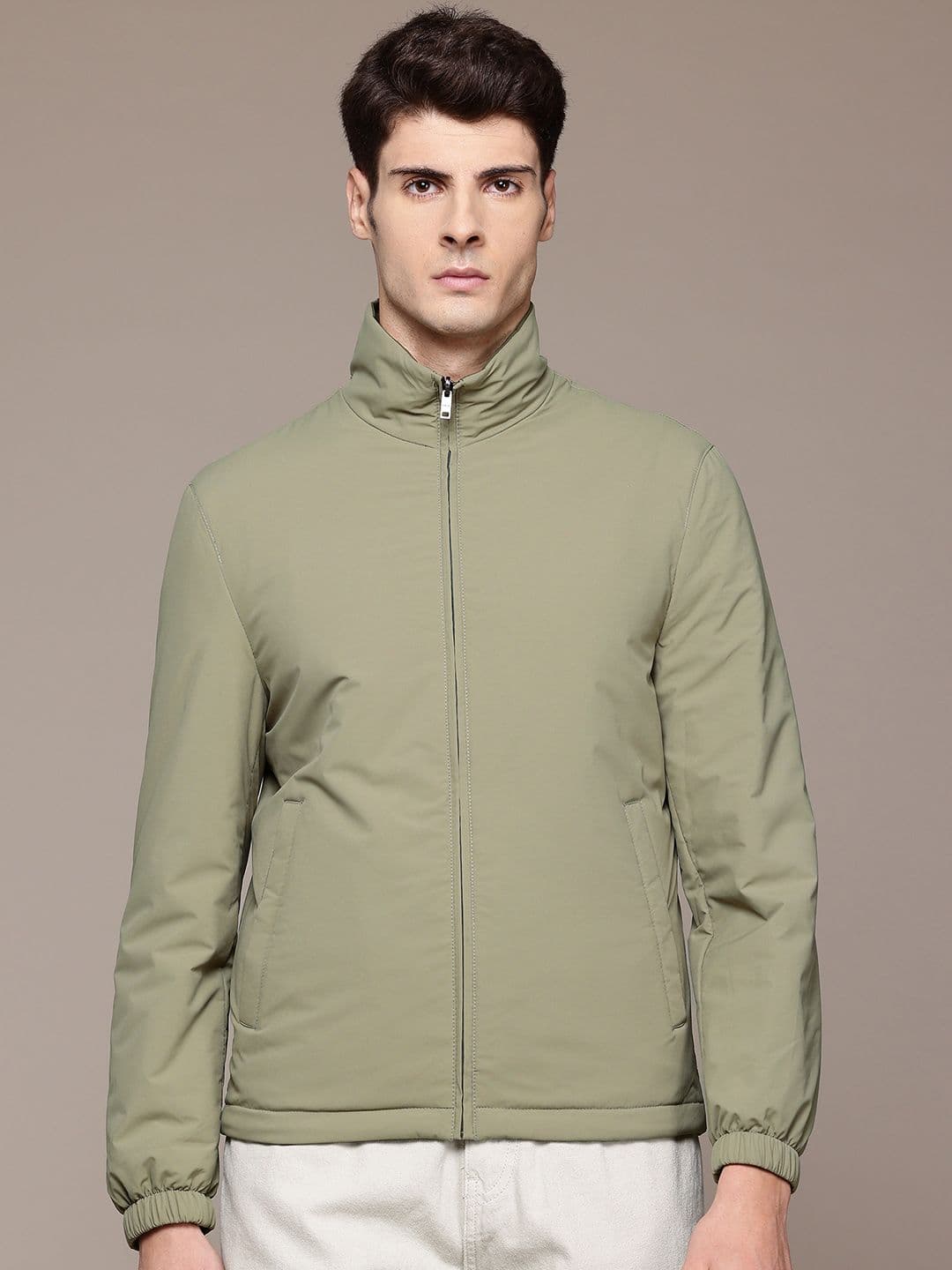 MANGO MAN Mock Collar Reversible Padded Jacket - view 1