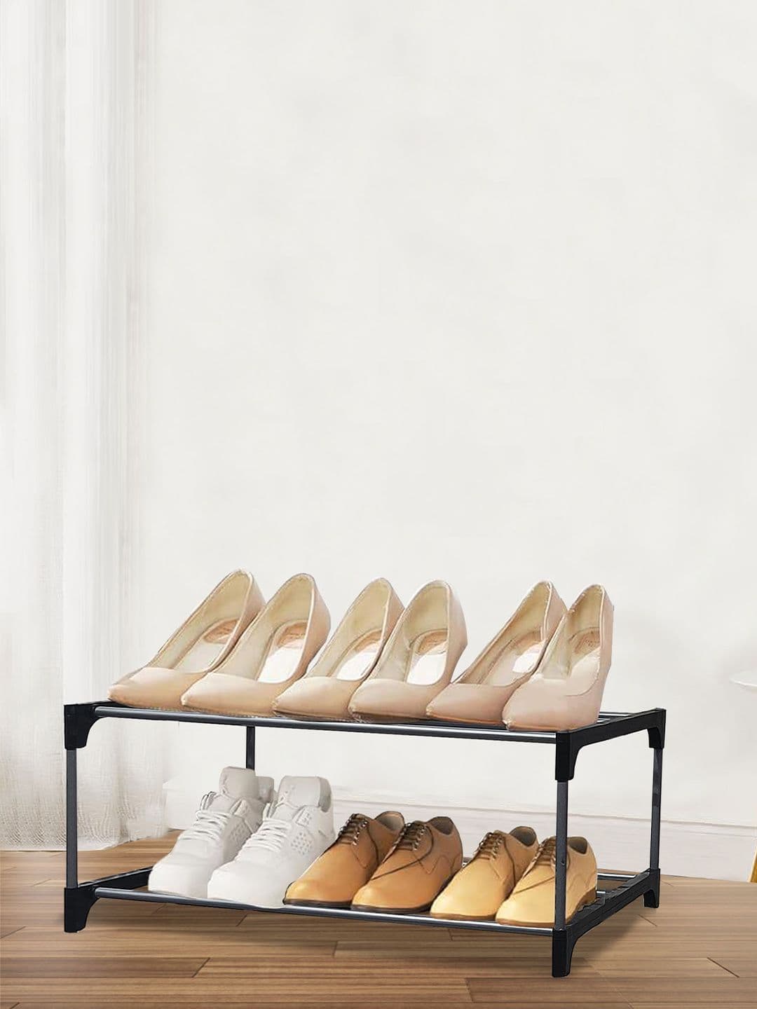 Rmerchants Black & Grey 2 Layer Shoe Rack - view 1