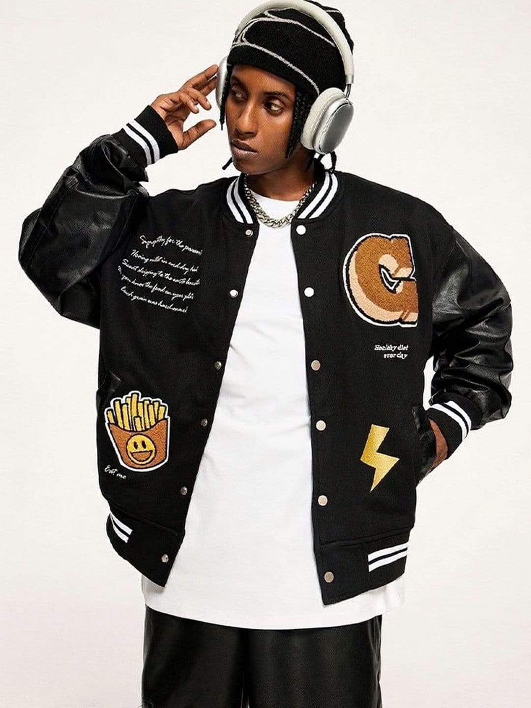 HERE&NOW Men Open Front Long Sleeves Printed Jacket - view 1