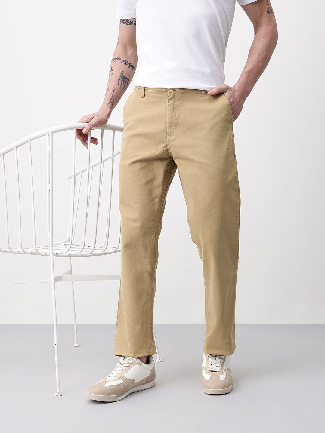 Mast & Harbour Men Mid-Rise Regular Fit Chinos - view 1