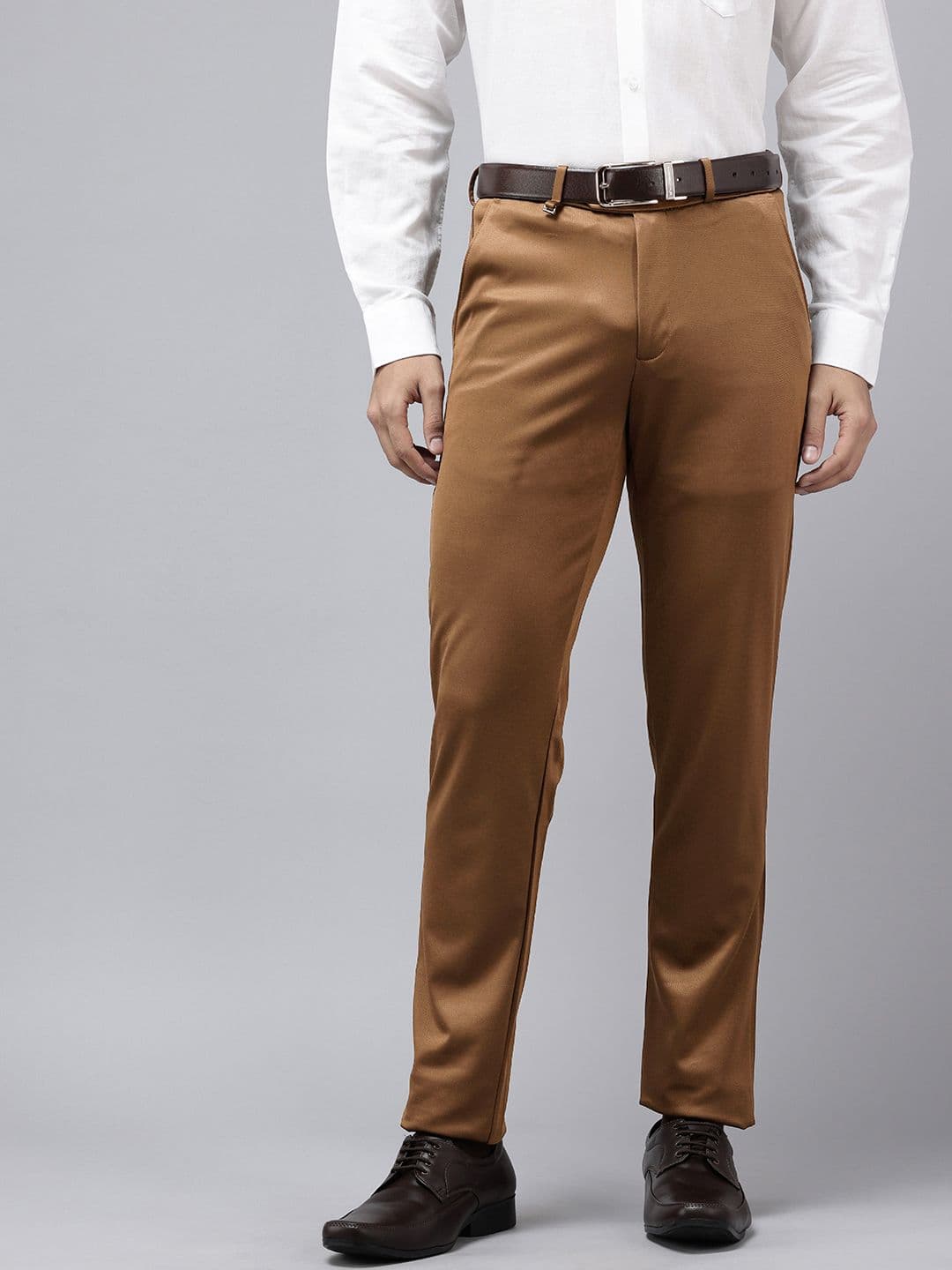 Van Heusen Men Textured Ultra Slim Fit Formal Trousers - view 1