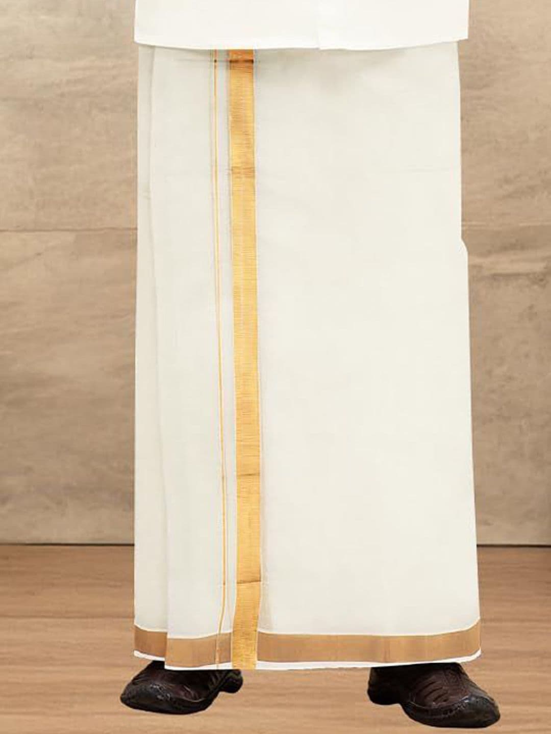 Ramraj Kora Cotton Double Layer Dhoti - view 1