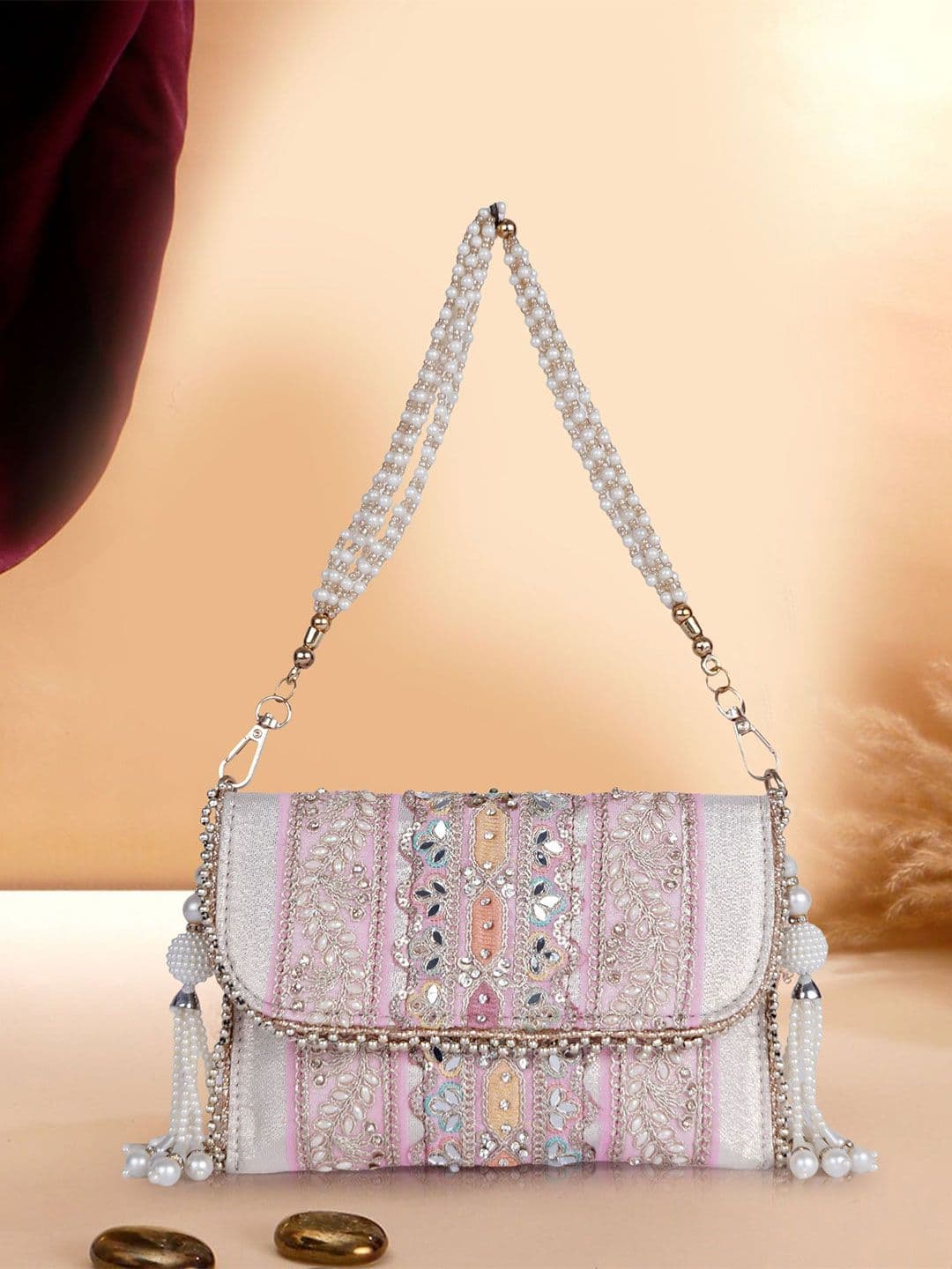 PLANX Embroidered Potli Clutch - view 1