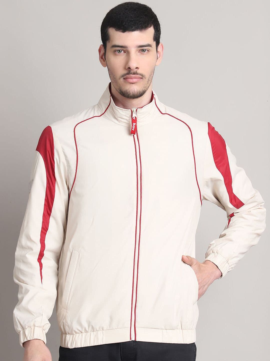 HOUSE OF VEDAS Men Stand Collar Colourblocked Windcheater Sporty Jacket - view 1
