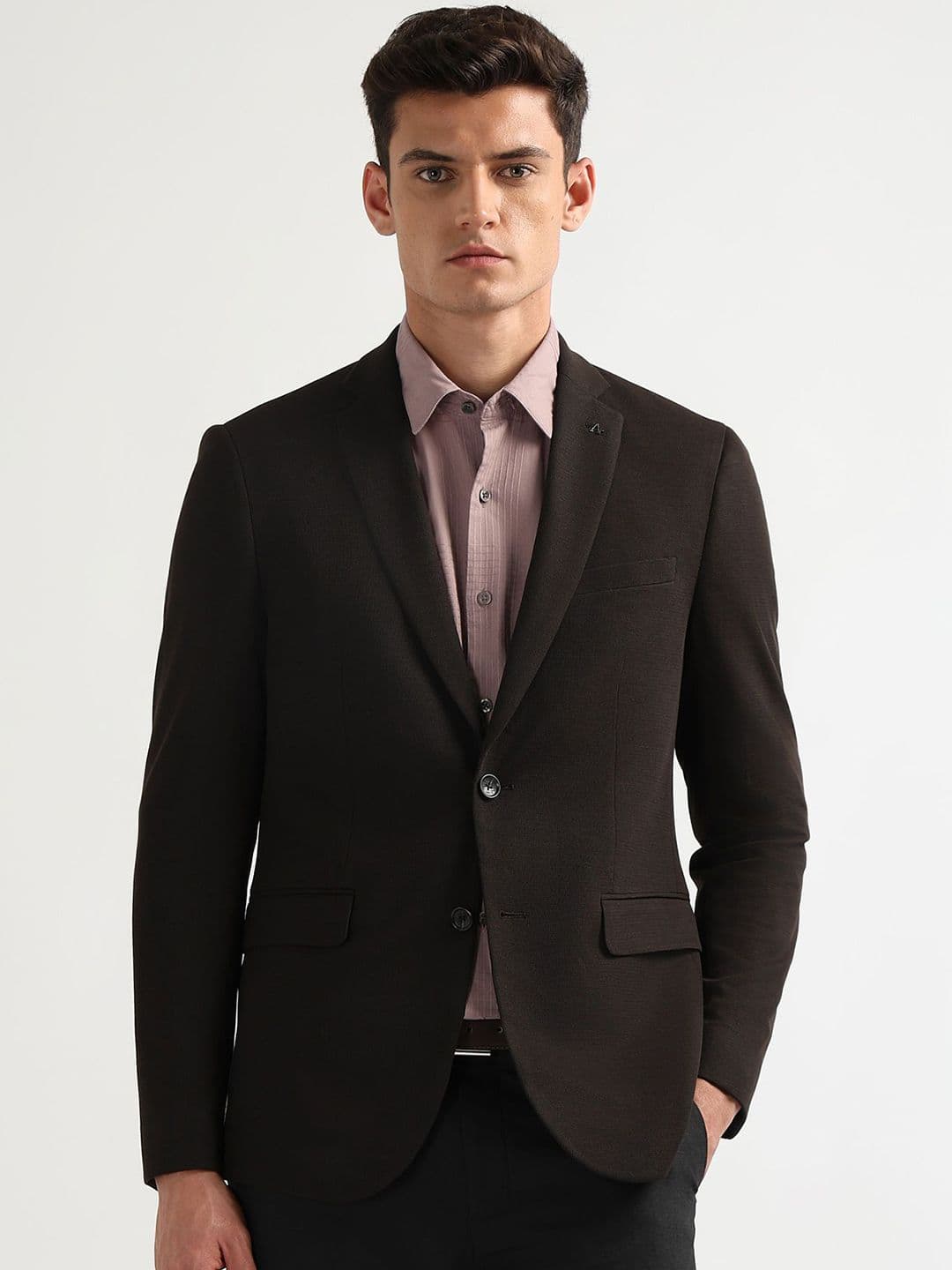 Arrow Slim-Fit Single-Breasted Cotton Formal Blazer - view 1