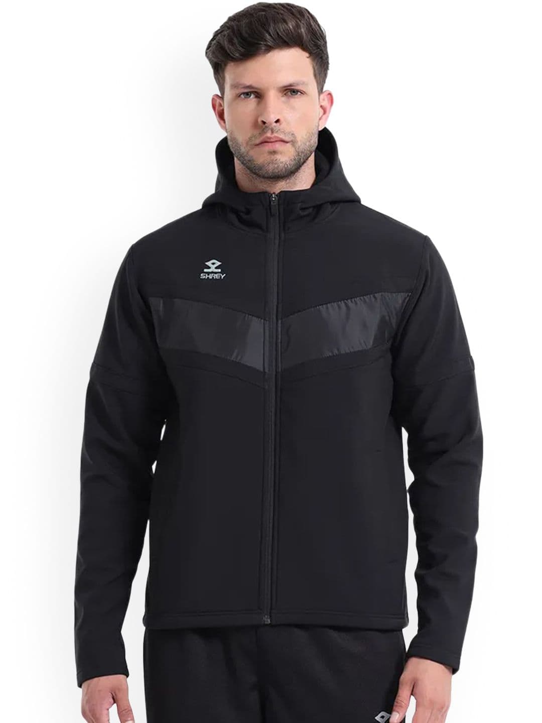 Shrey Men Hooded Colourblocked Water Resistant Sporty Jacket - view 1