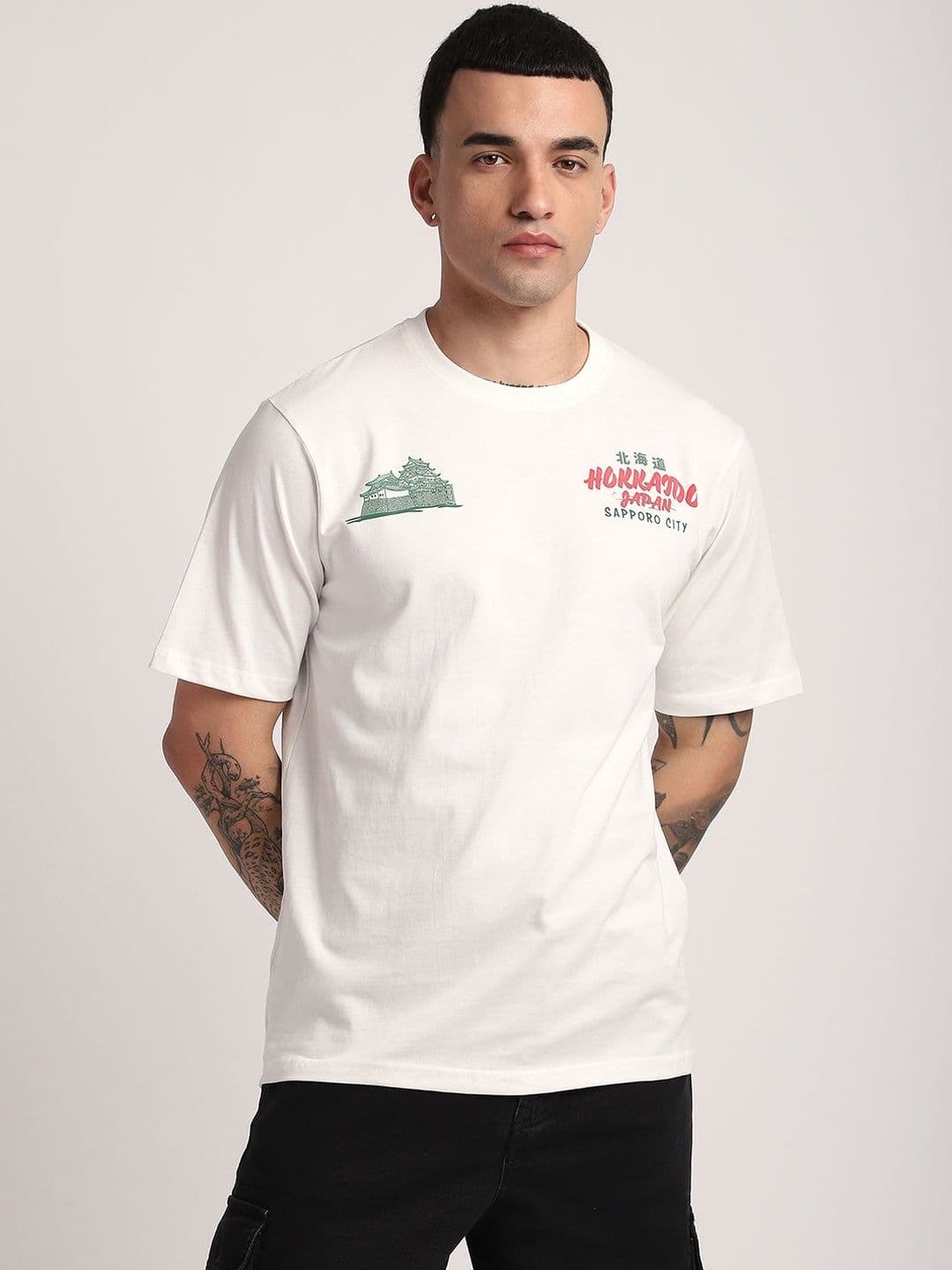 R&B Men Typography Printed Round Neck Cotton T-shirt - view 1