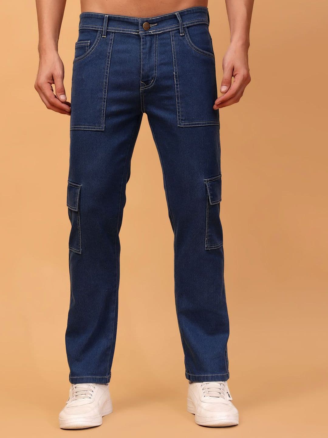 PRJ IN STYLE Men Regular Fit Mid-Rise Denim Cargos Jeans - view 1