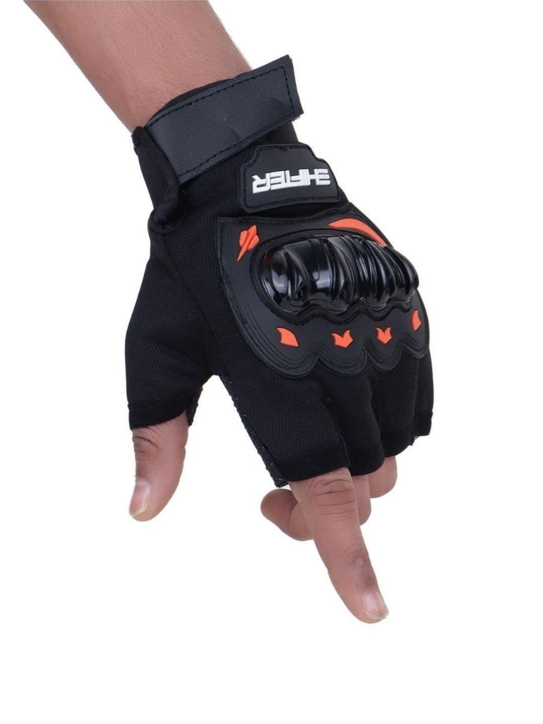 SHIFTER Unisex Patterned Fingerless Gloves - view 1