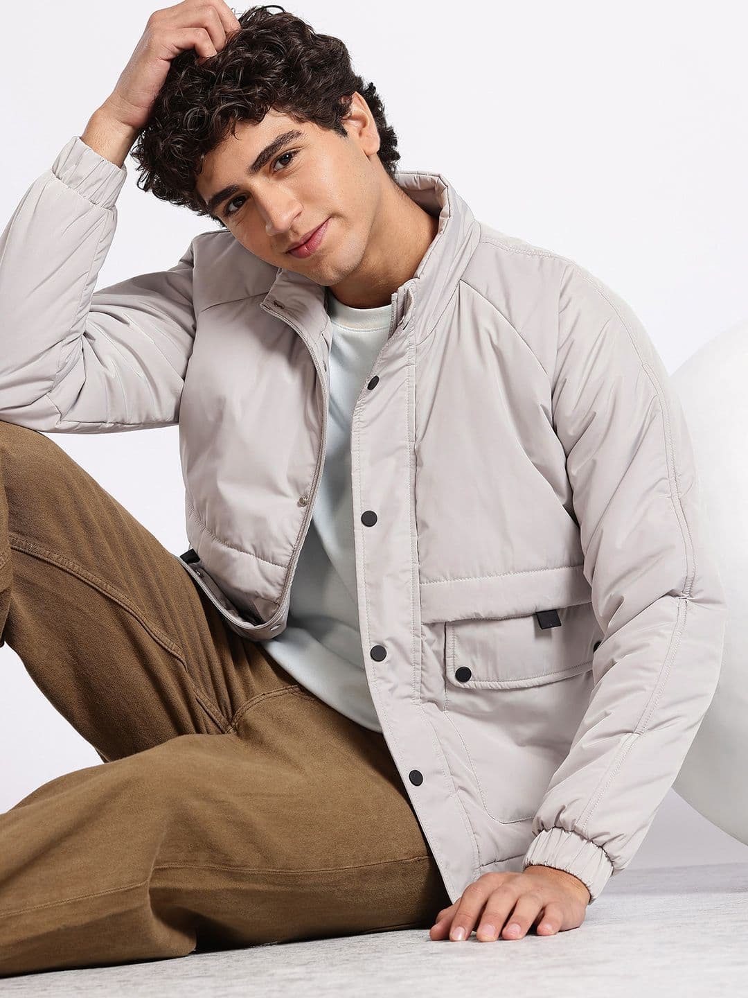 Aeropostale Mock Collar Puffer Jacket - view 1
