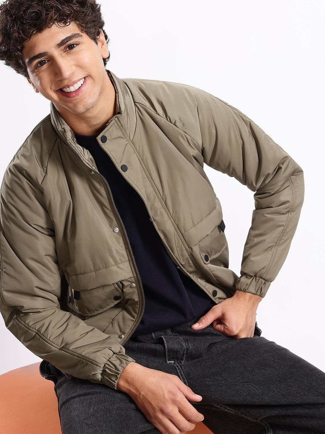 Aeropostale Mock Collar Puffer Jacket - view 1