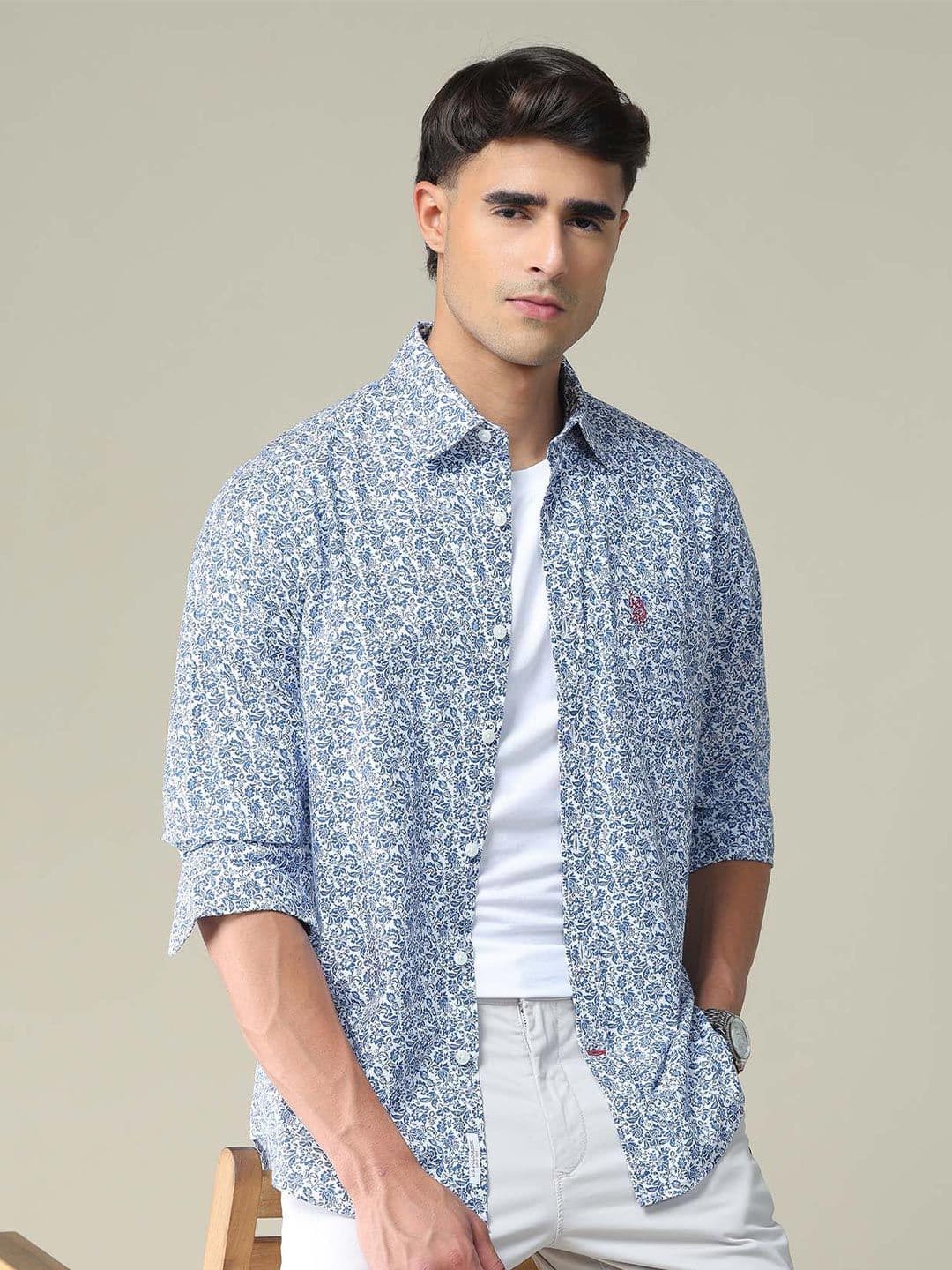 U.S. Polo Assn. Pure Cotton Tailored Fit Floral Printed Casual Shirt - view 1