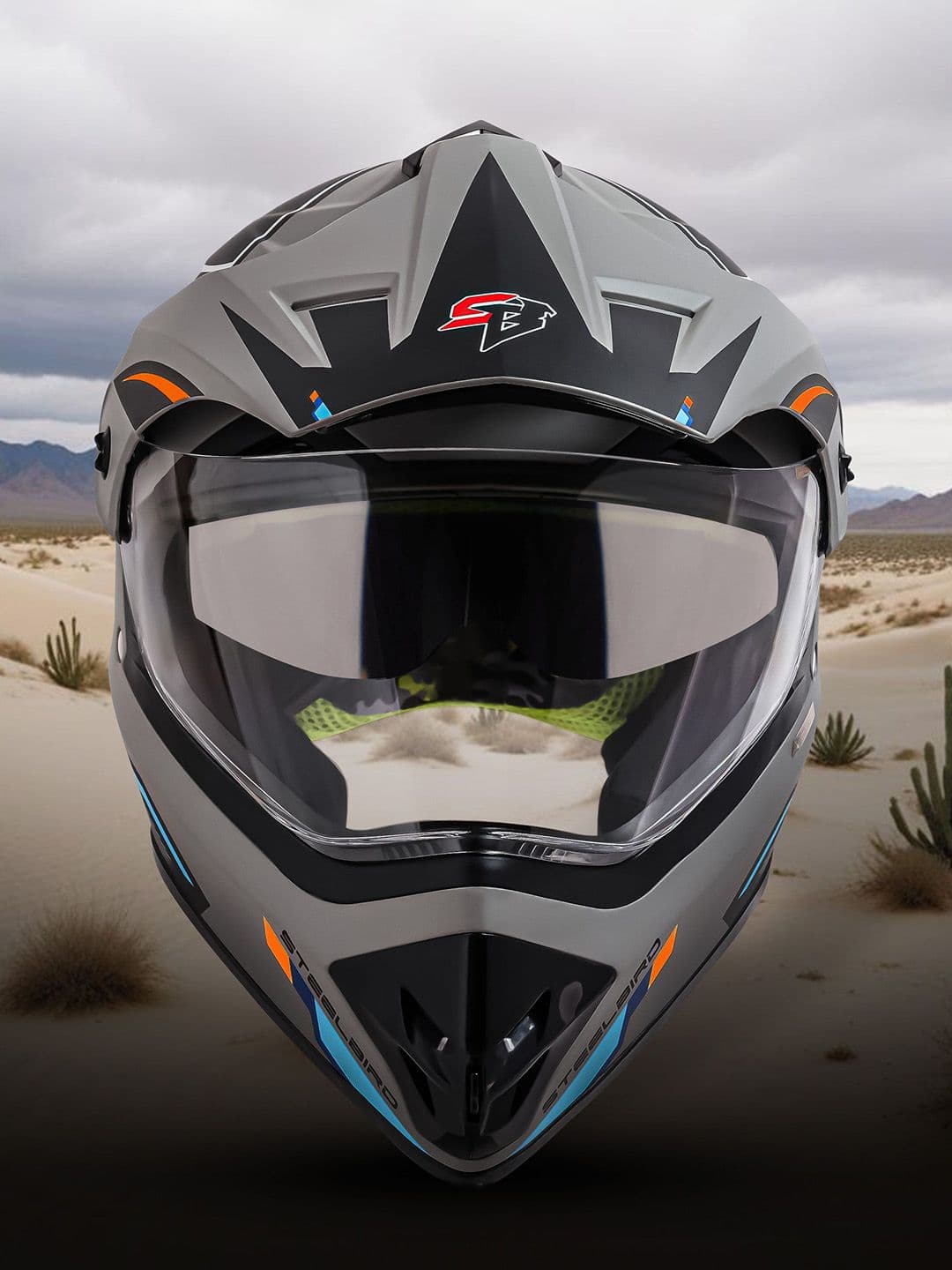 Steelbird SBH 13 ISS Racer Double Visor Full Face Helmet - view 1