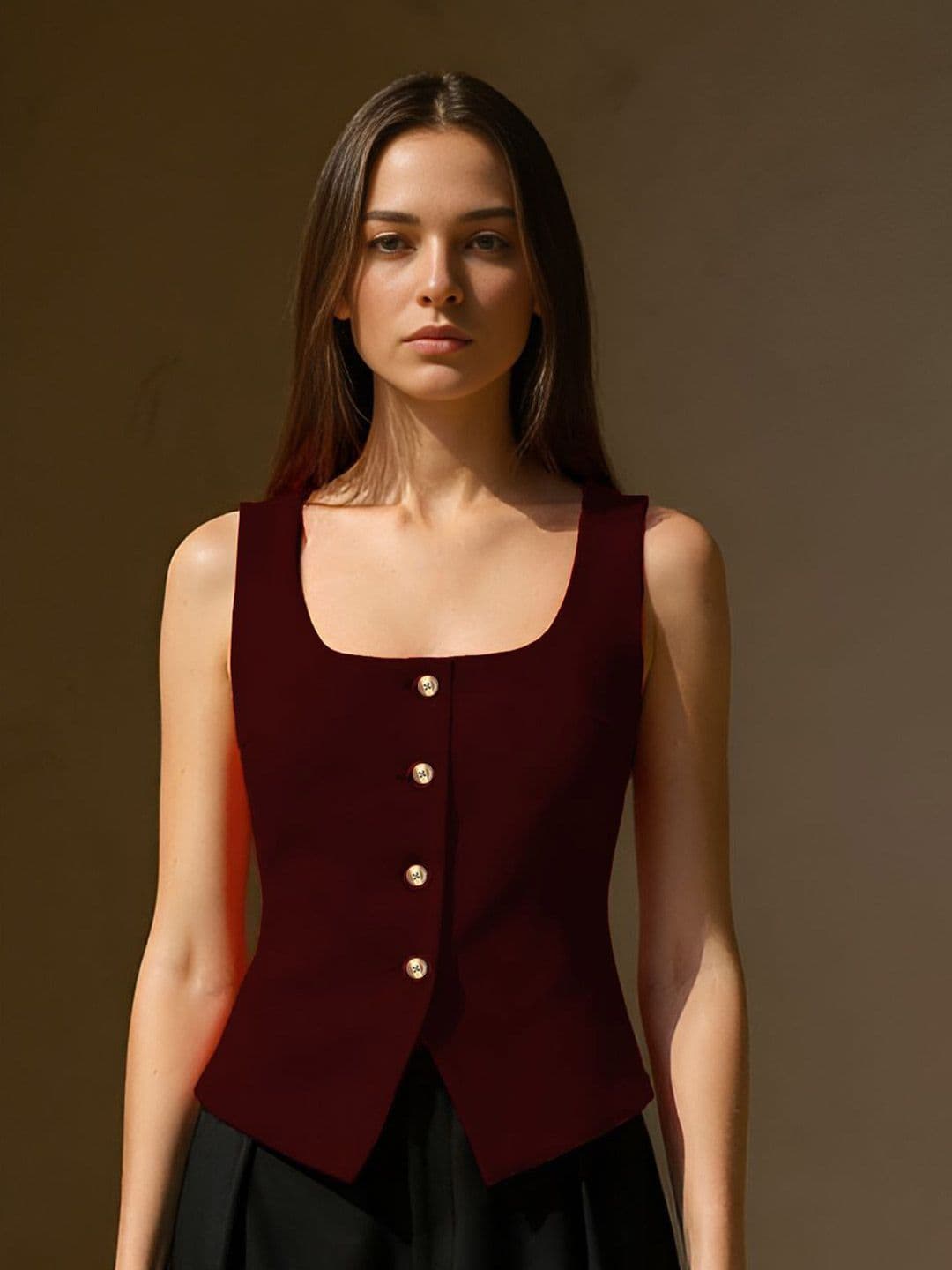 ZYNG Women Square Neck Sleeveless Top - view 1