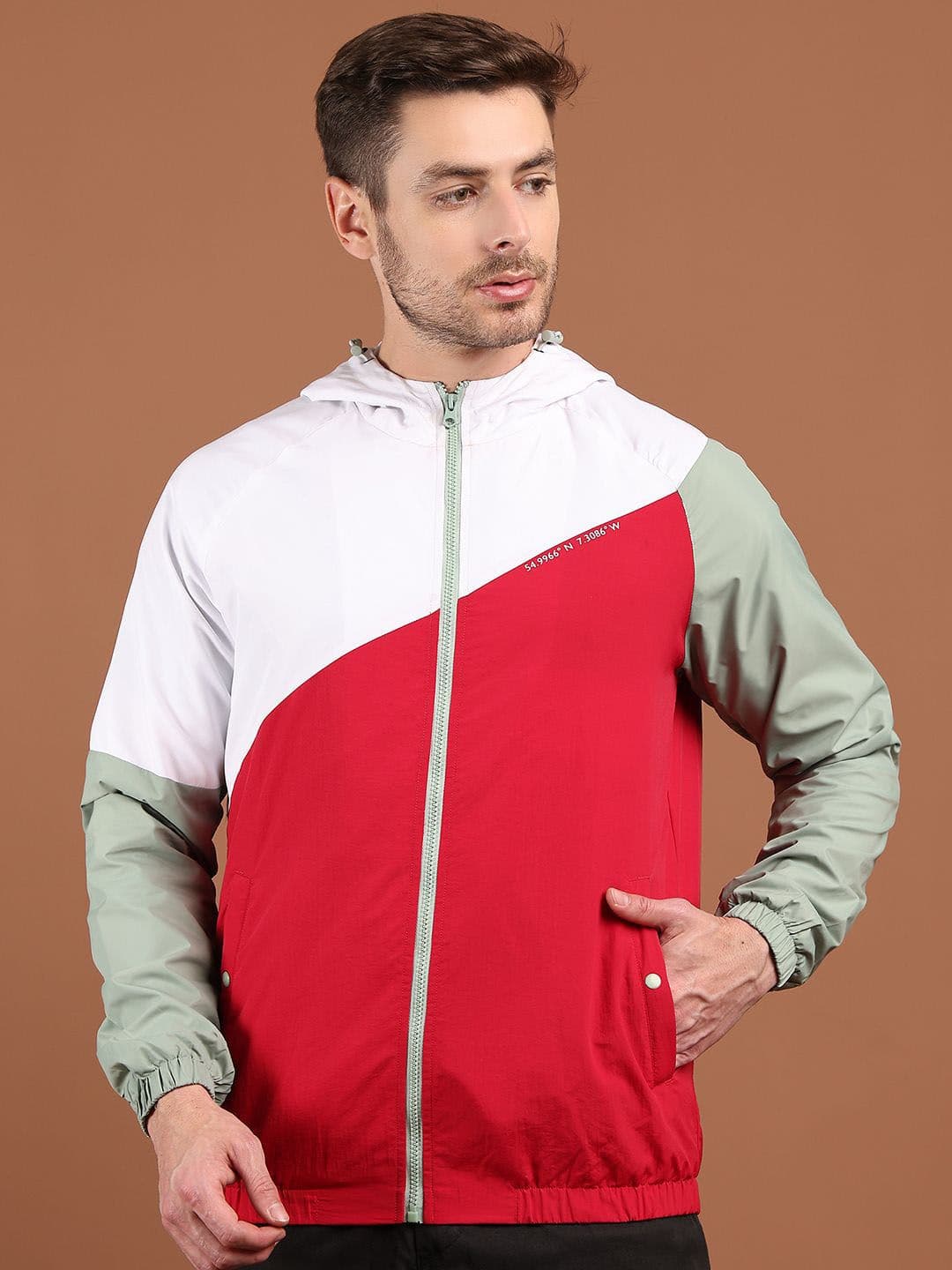 HOUSE OF VEDAS Colourblocked Windcheater Outdoor Sporty Jacket - view 1