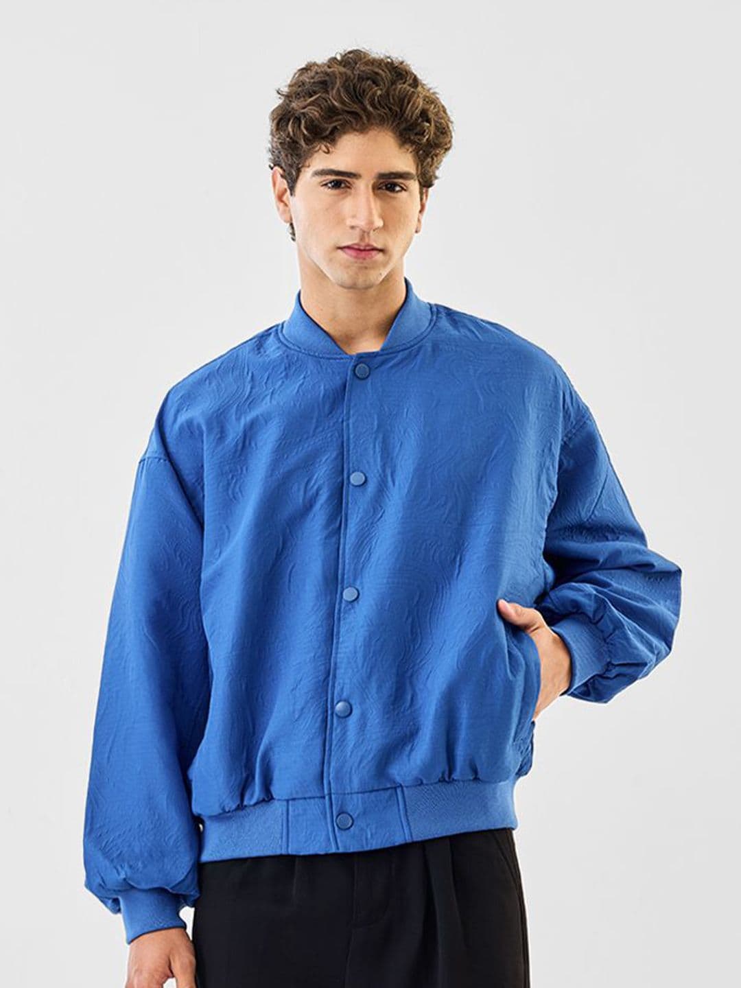 Snitch Textured Collarless Lightweight Padded Jacket - view 1