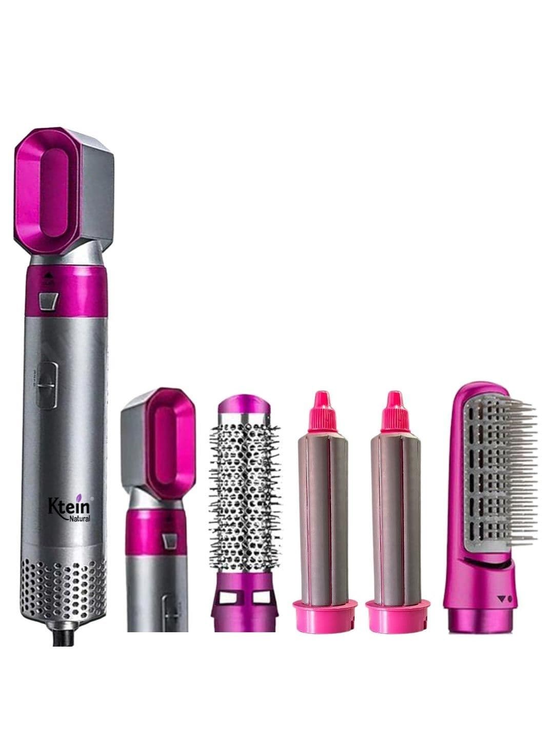 Ktein KT5IOS1 5-in-1 Hot Air Hair Styler with Straightening & Curling Brushes - Pink - view 1