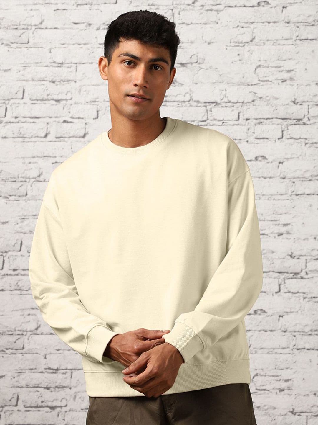NOBERO Men Oversized Solid Sweatshirt - view 1