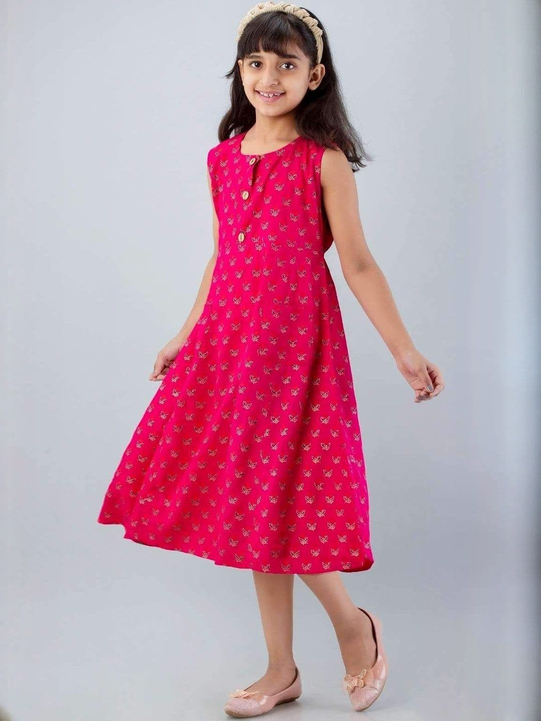 DMP EXPORT Girls Rose Cotton Kurtas - view 1