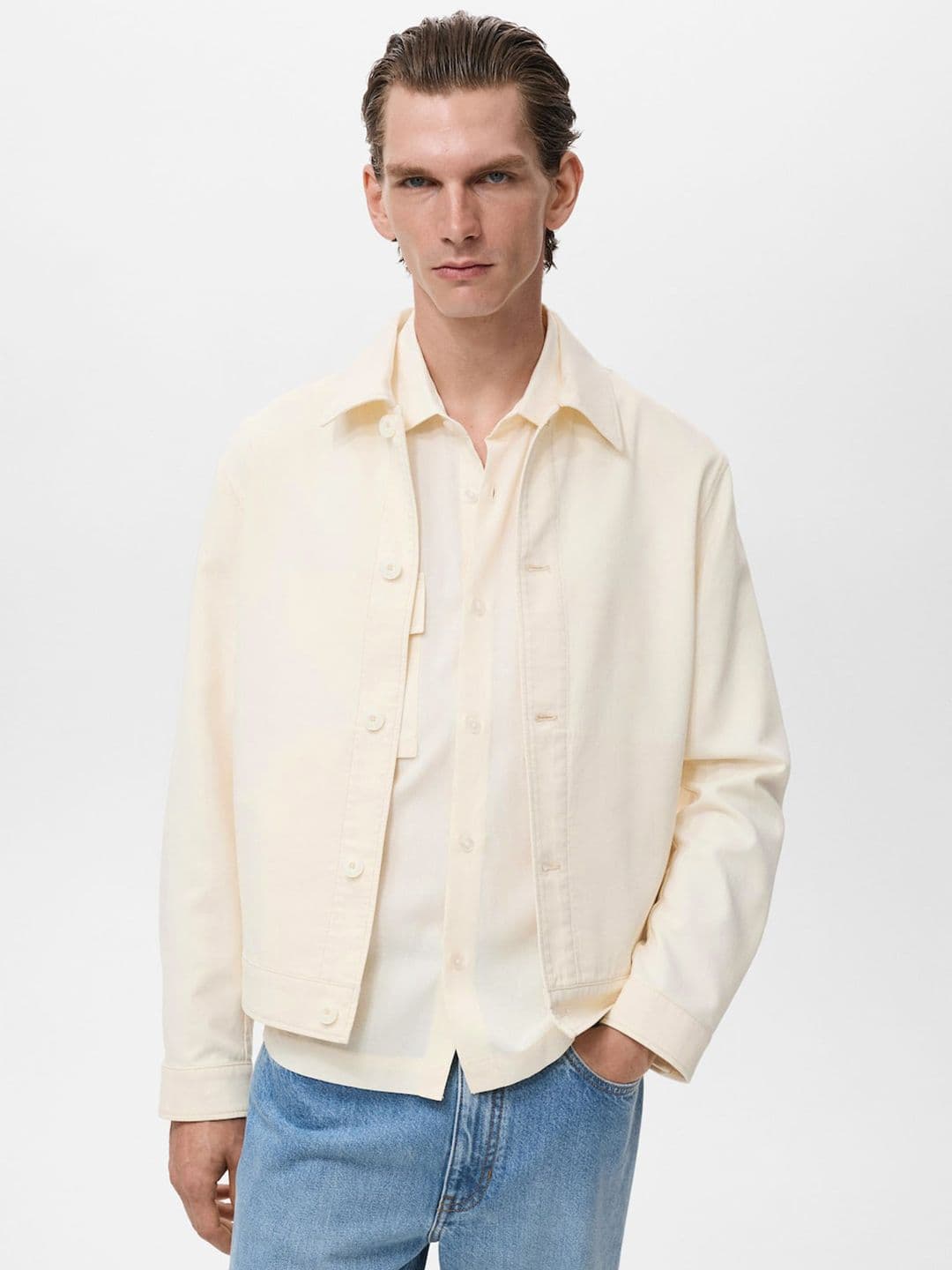 MANGO MAN Spread Collar Tailored Jacket - view 1
