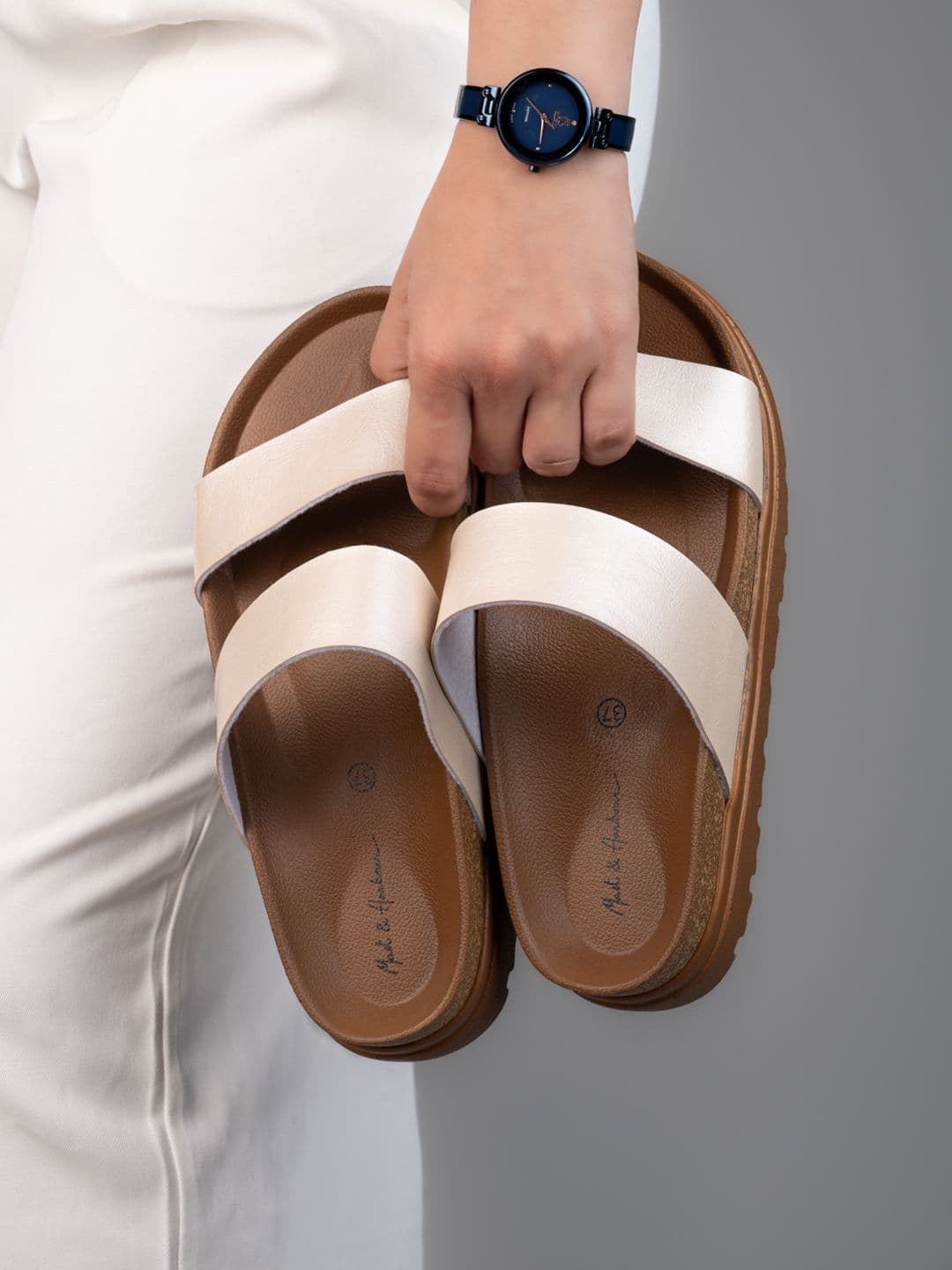Mast & Harbour Women Open Toe Flats - view 1