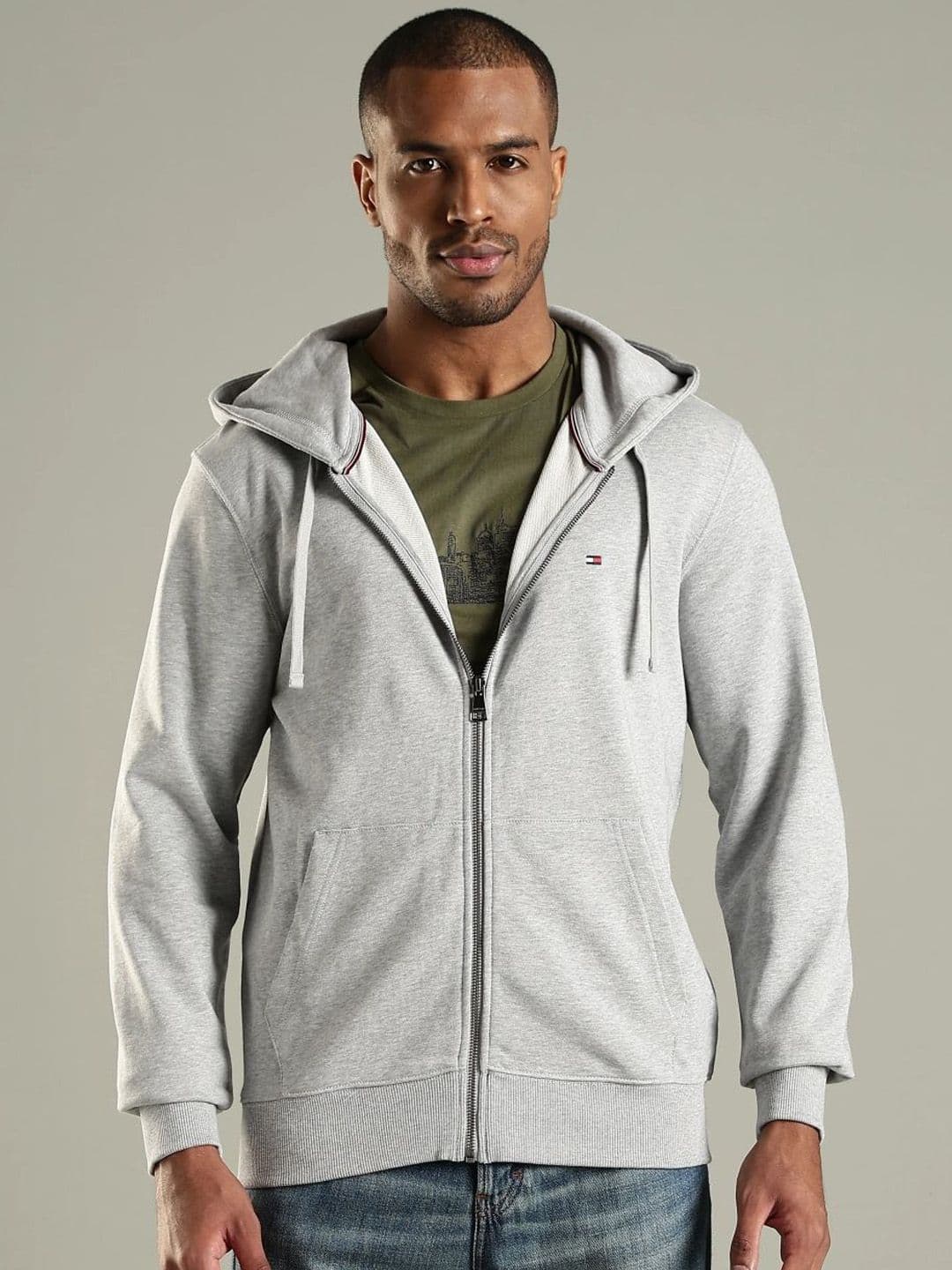 Tommy Hilfiger Men Heathered Open Front Jacket - view 1