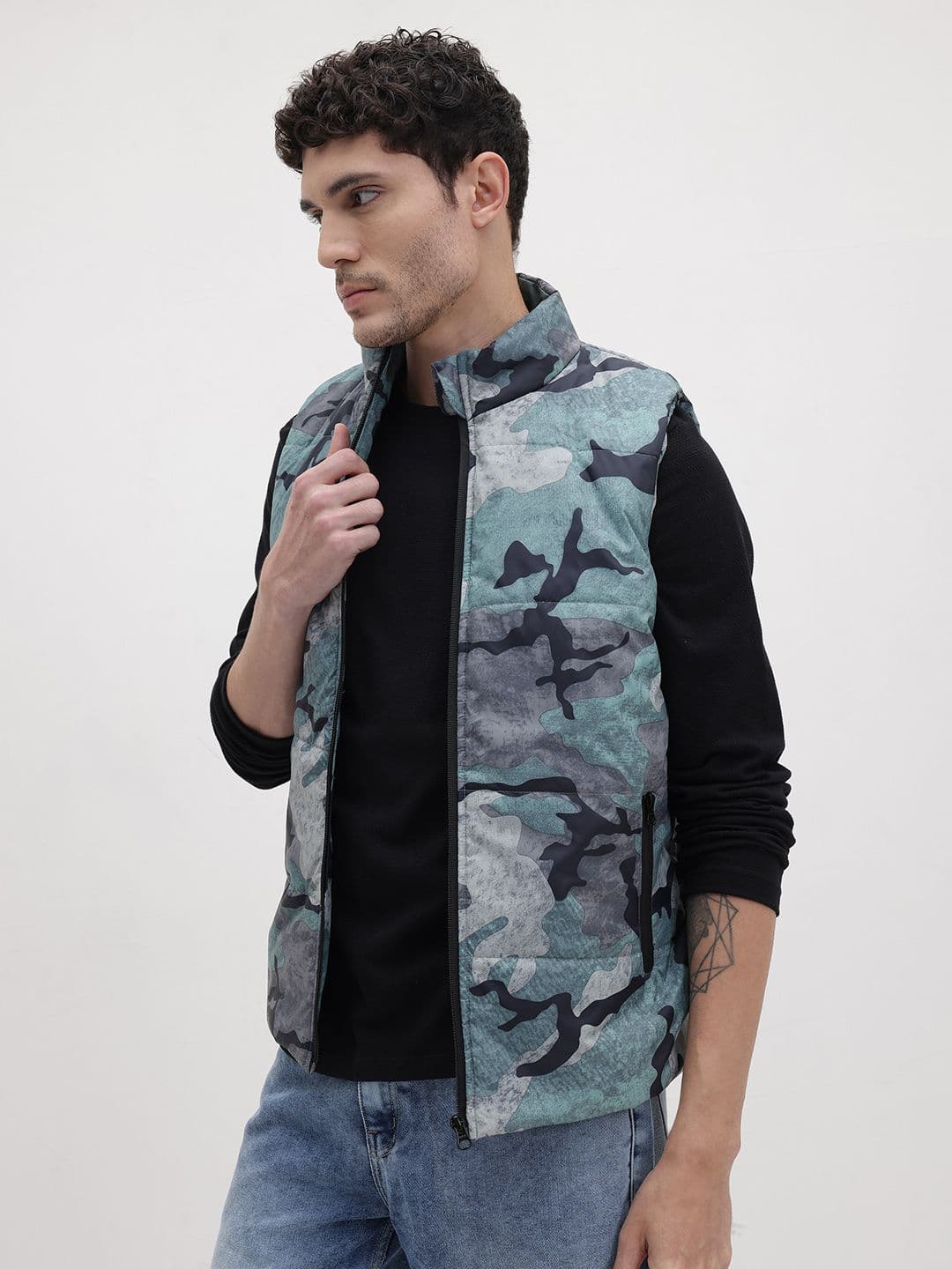 The Roadster Life Co. Camouflage Padded Jacket - view 1