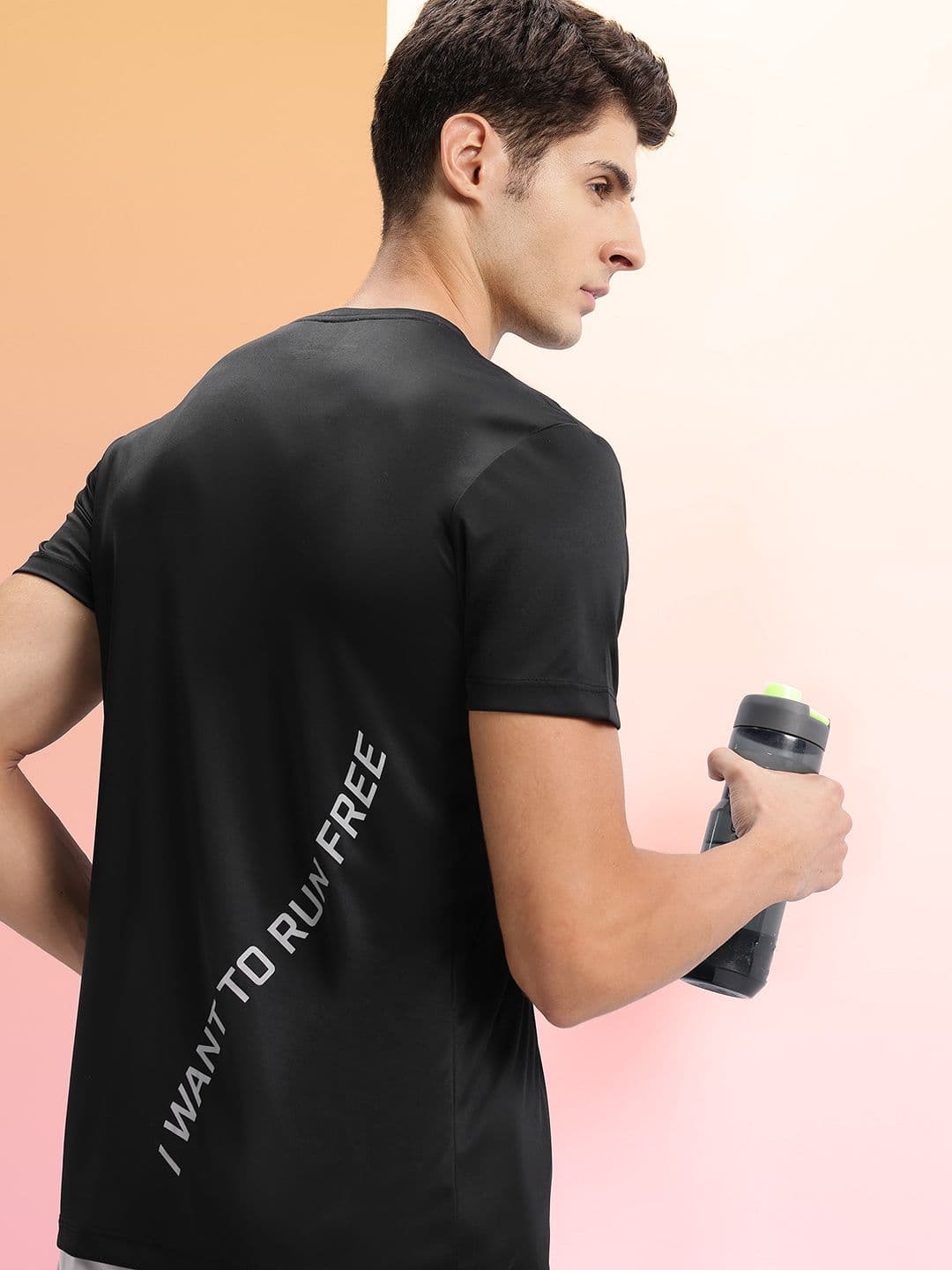 HRX by Hrithik Roshan Typography Print Running T-shirt - view 1