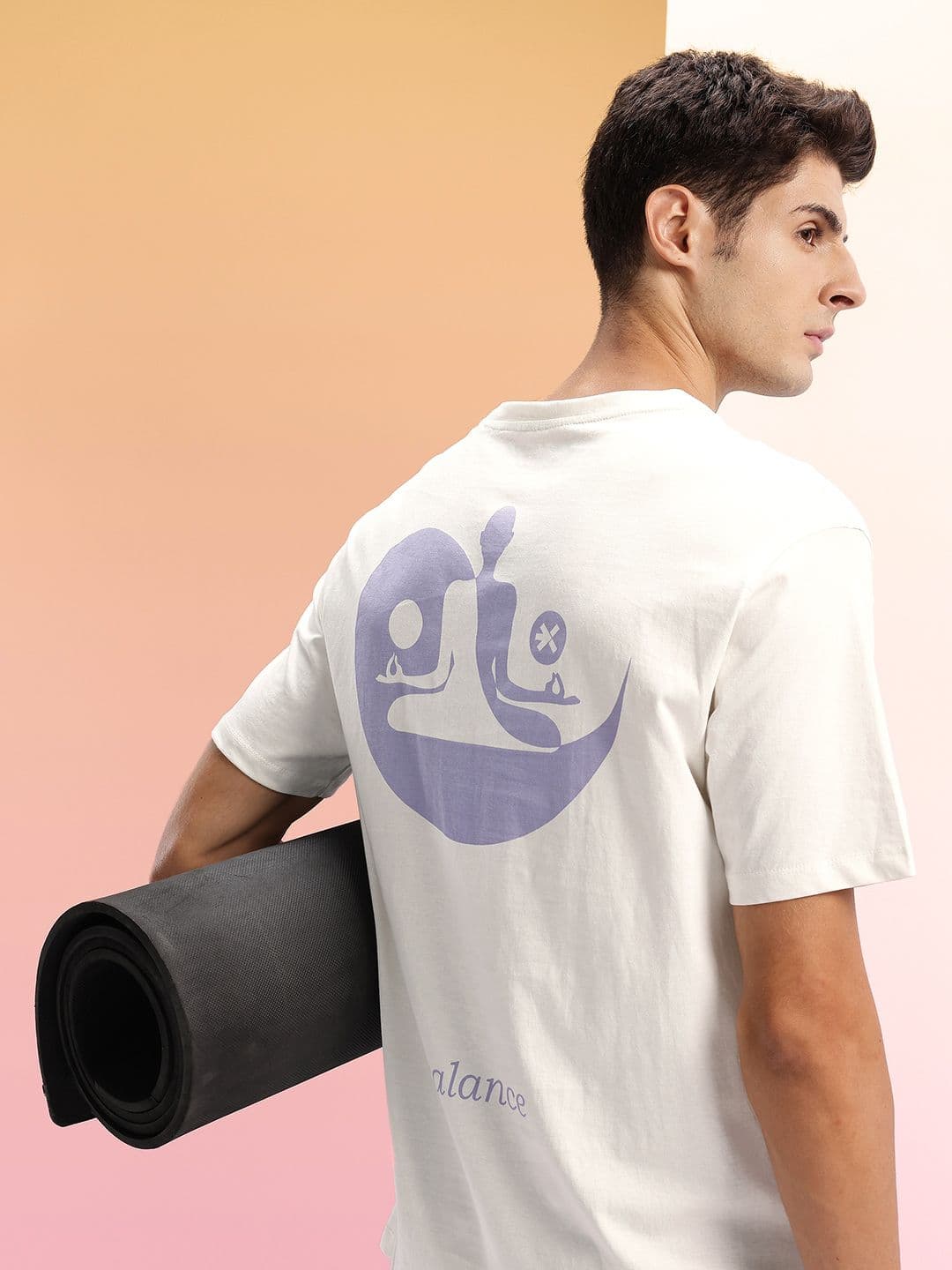HRX by Hrithik Roshan Conversational Print Pure Cotton Yoga T-shirt - view 1