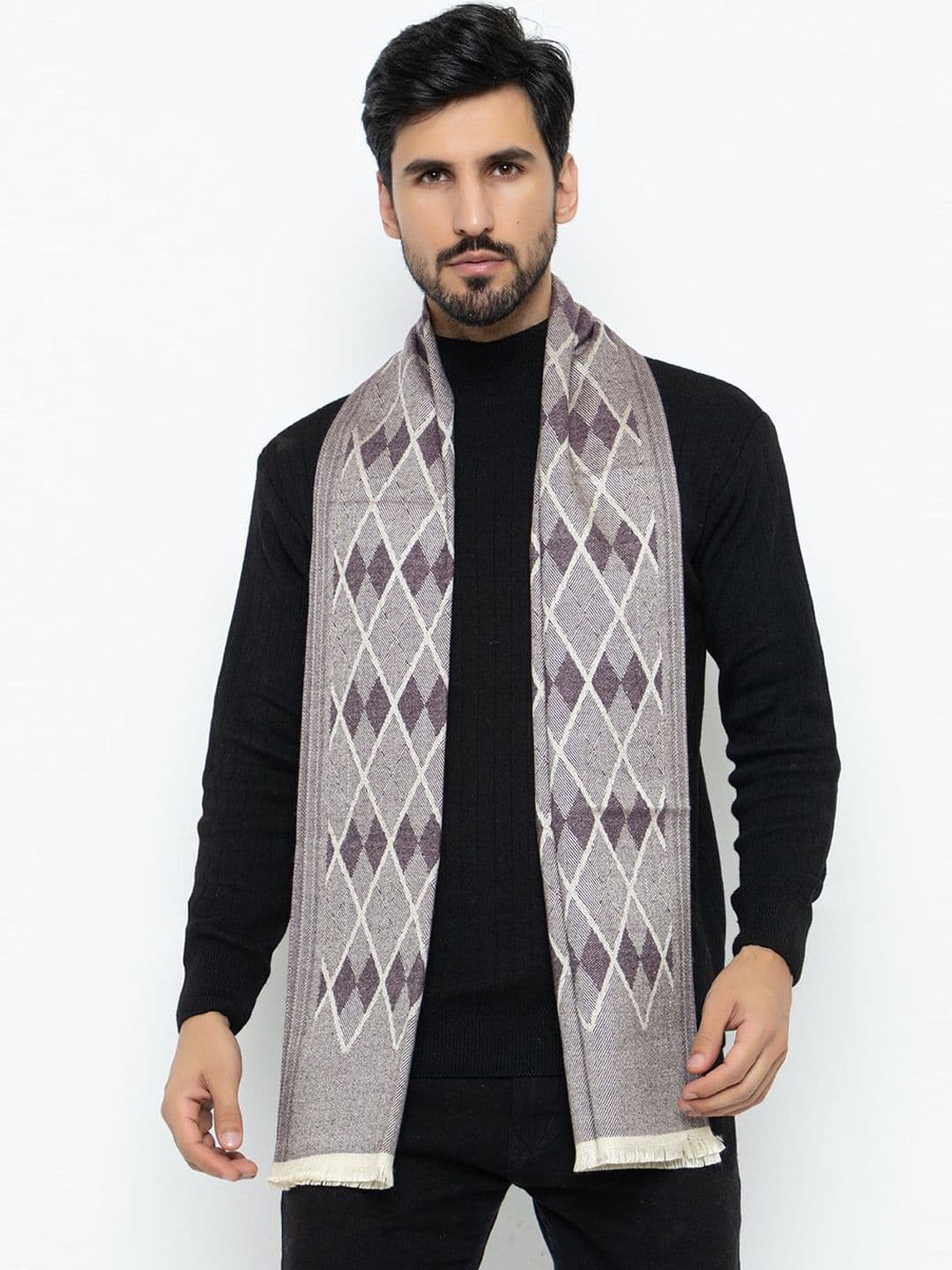Amoldo Unisex Checkered Woolen Mufflers - view 1