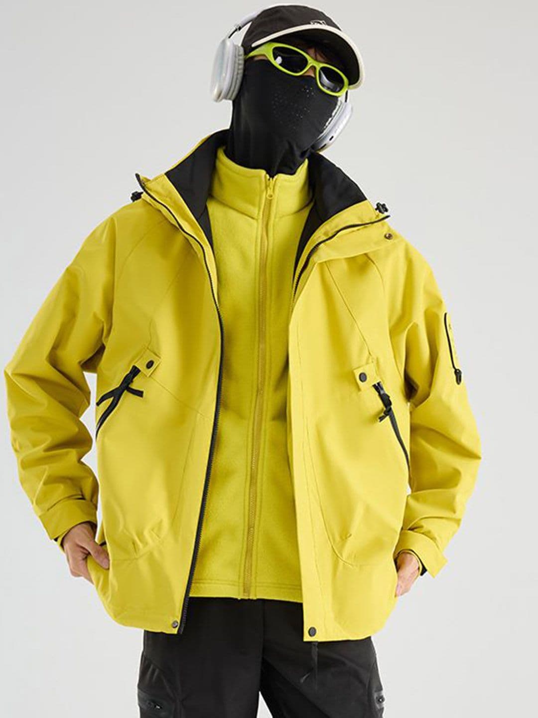 StyleCast x Revolte Men Hooded Solid Windcheater Tailored Jacket - view 1