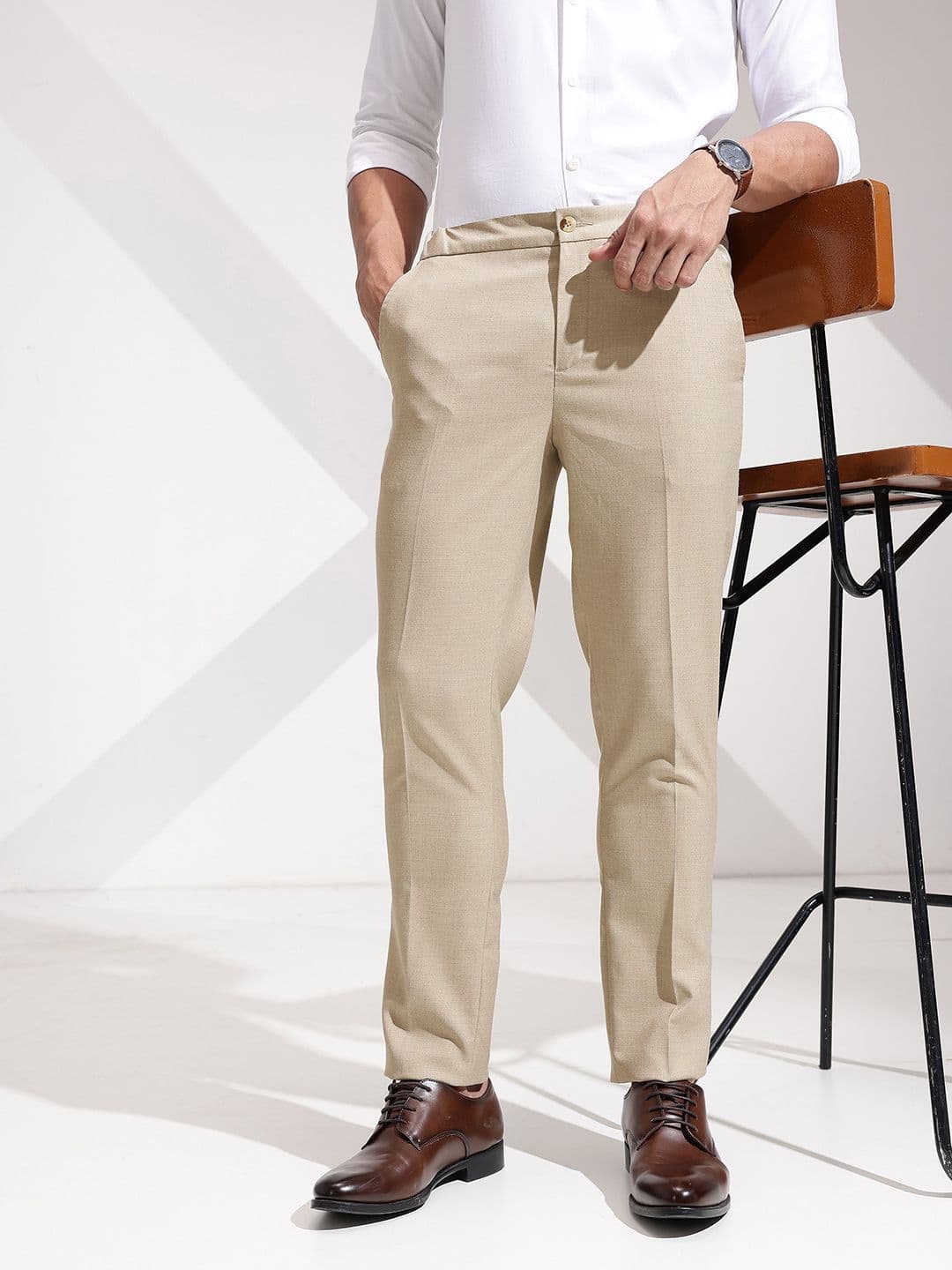 INVICTUS Men Flat Front Formal Trousers - view 1