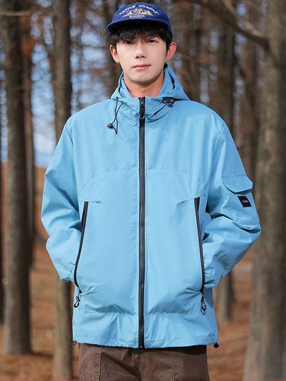 StyleCast x Revolte Men Hooded Solid Windcheater Tailored Jacket - view 1