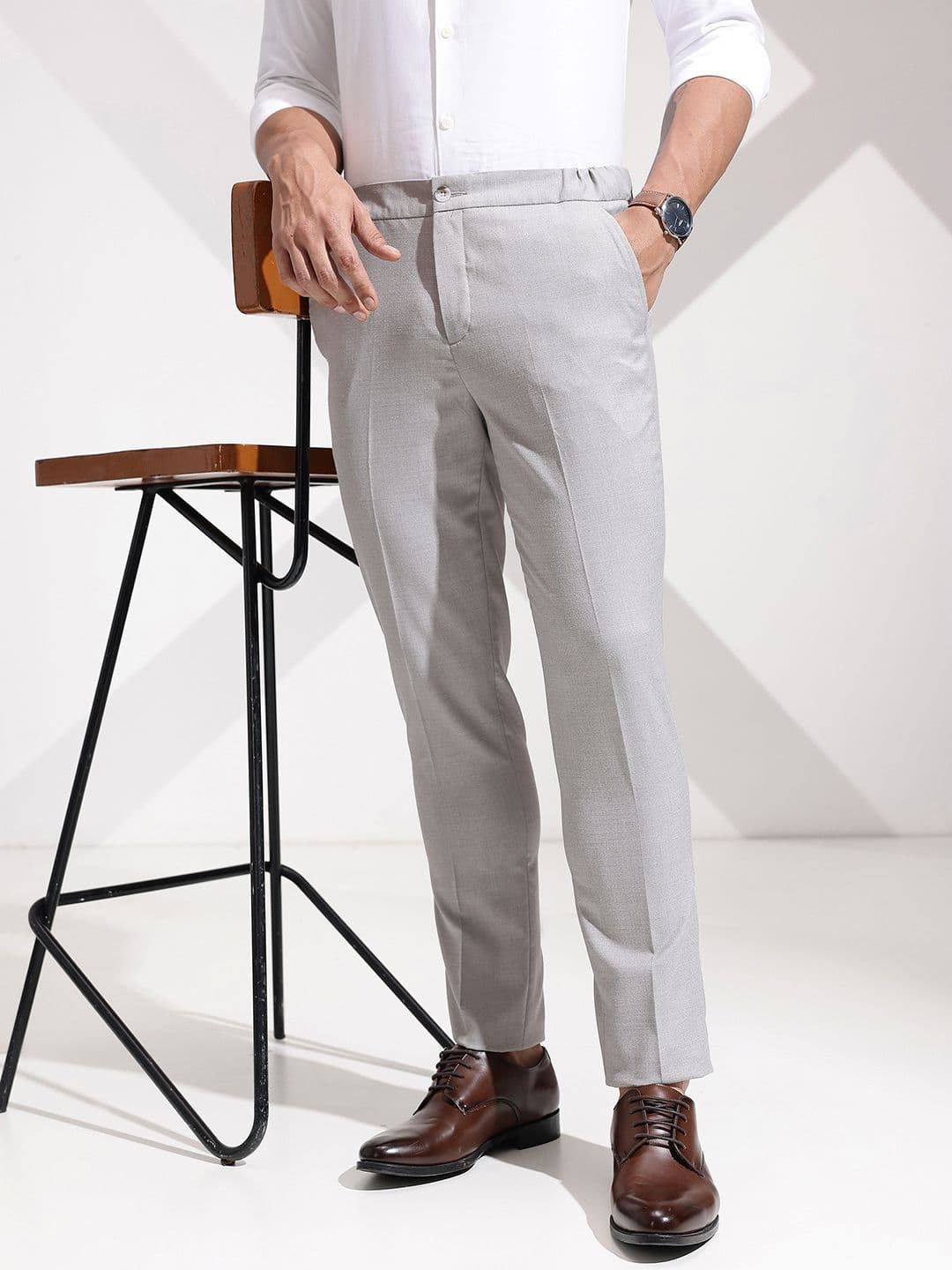 INVICTUS Men Flat Front Formal Trousers - view 1