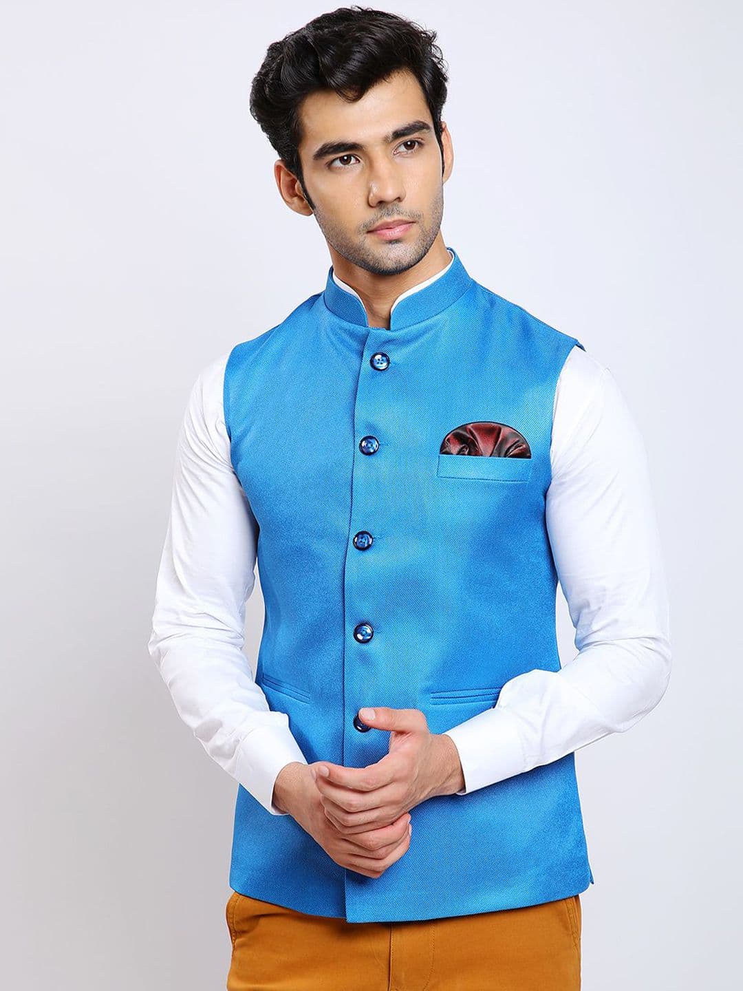Awadhshree Mandarin-Neck Nehru Jacket - view 1