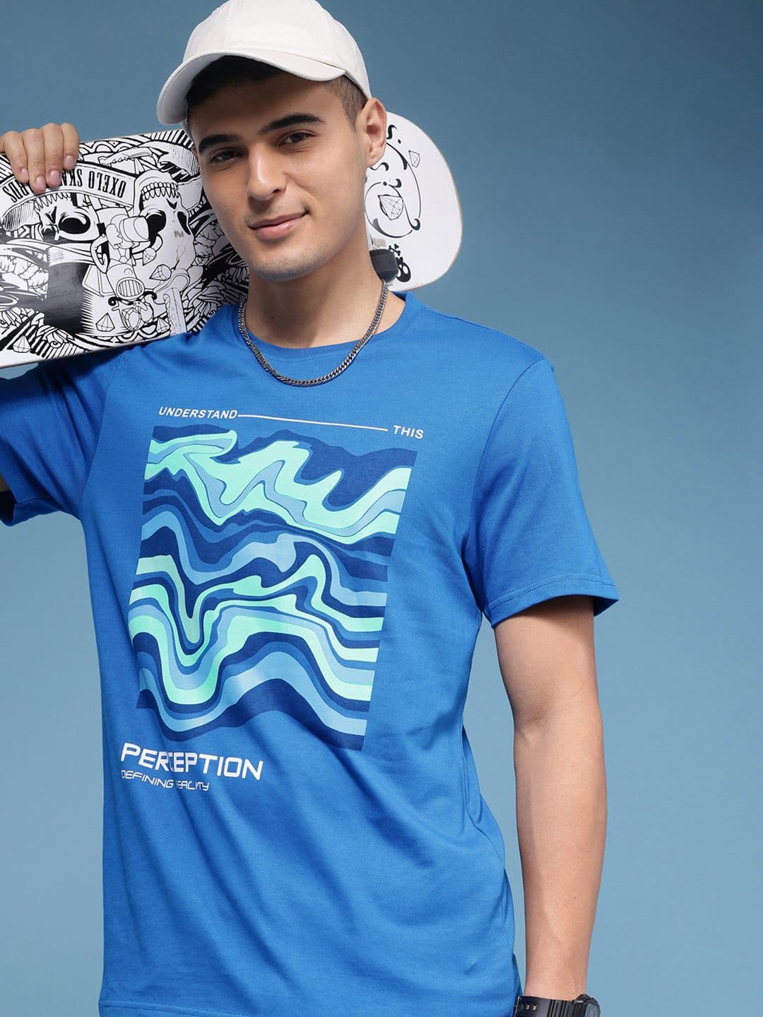 HERE&NOW Graphic Printed Pure Cotton T-shirt - view 1