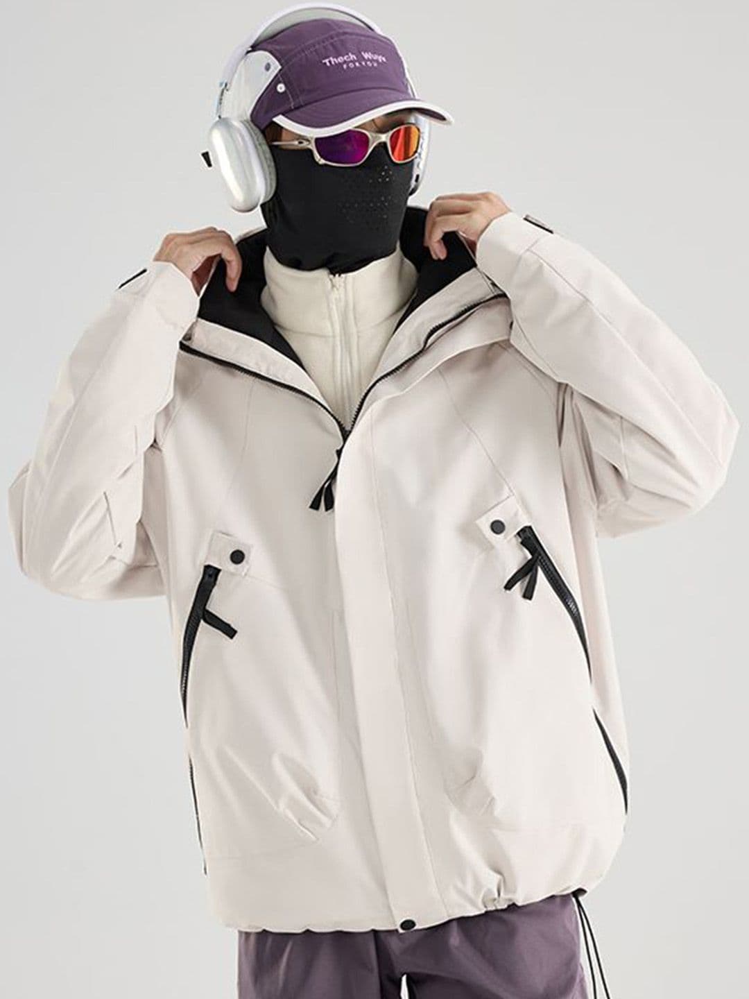 StyleCast x Revolte Men Hooded Solid Windcheater Tailored Jacket - view 1