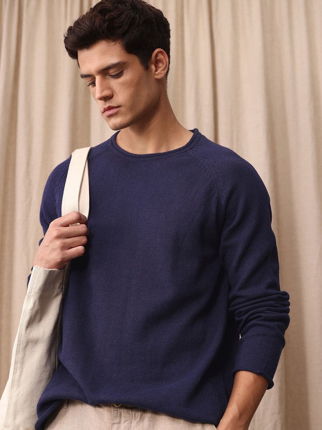 Mr Bowerbird Cotton Linen Liberal Fit Pullover Sweaters - view 1