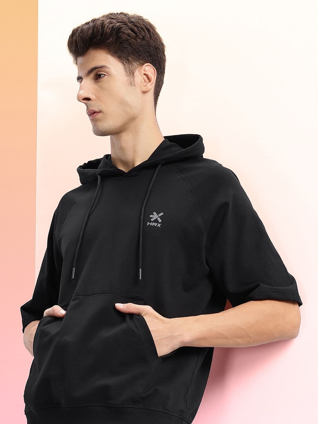 HRX by Hrithik Roshan Hooded Pure Cotton Relaxed Sweatshirt - view 1