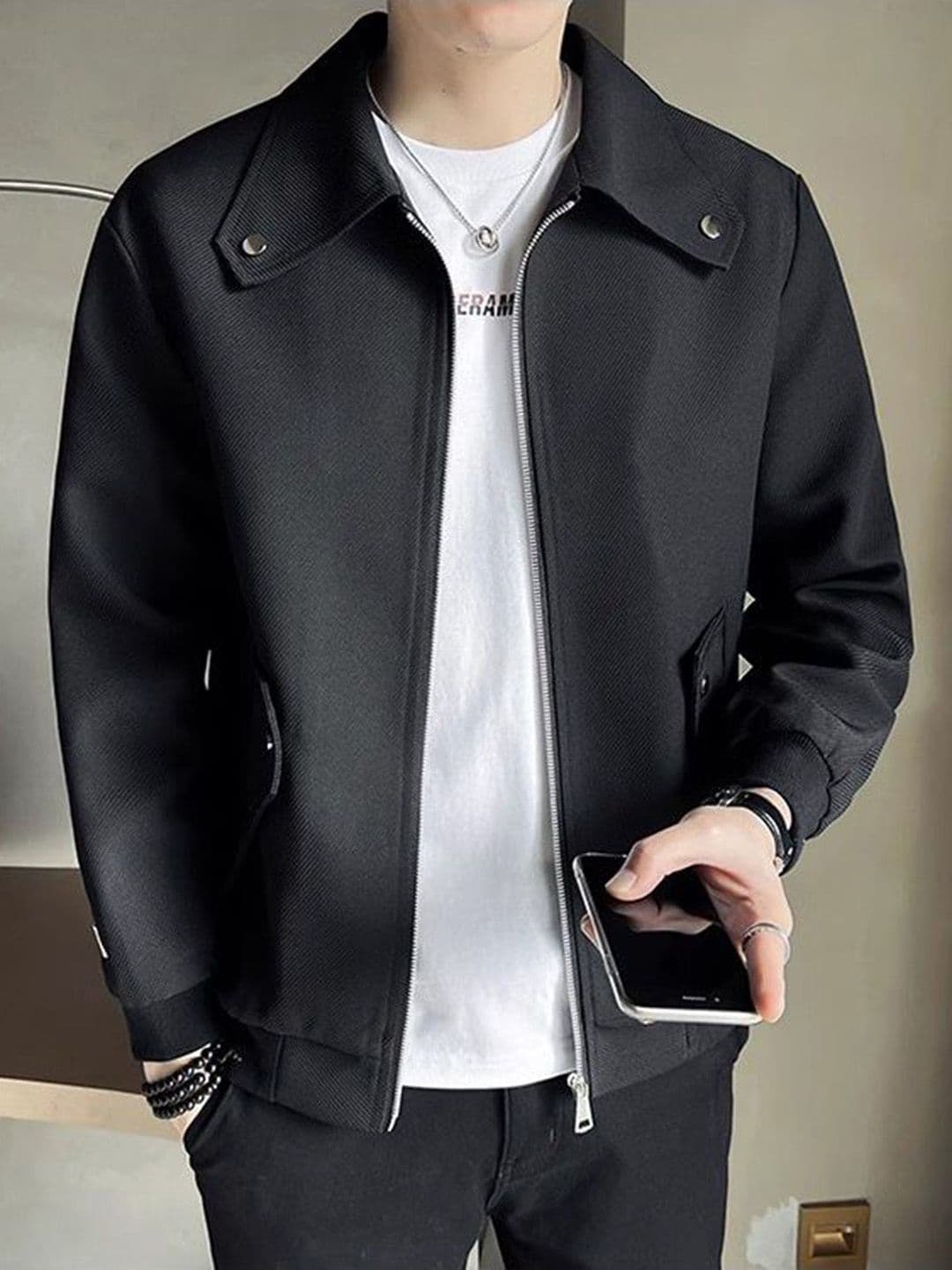 StyleCast x Revolte Men Spread Collar Solid Tailored Jacket - view 1