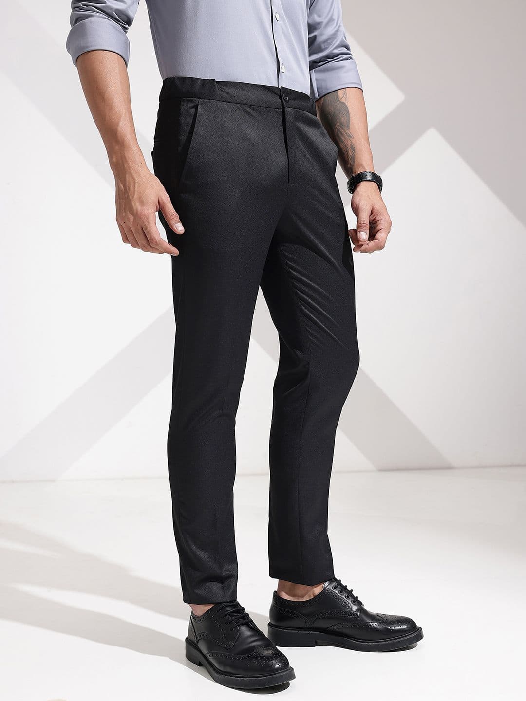 INVICTUS Men Flat Front Formal Trousers - view 1