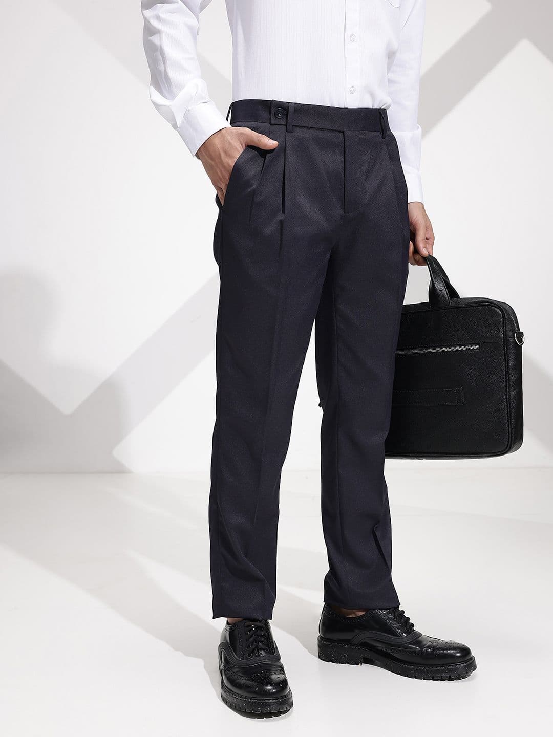 INVICTUS Men Pleated Formal Trousers - view 1