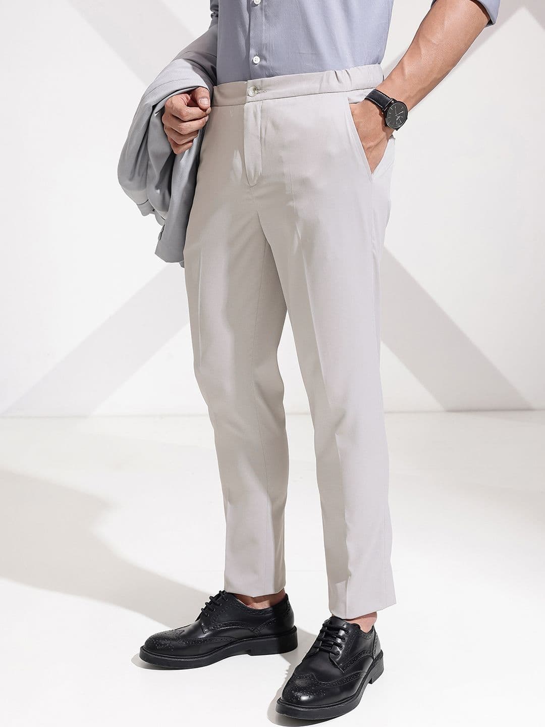 INVICTUS Men Flat Front Formal Trousers - view 1