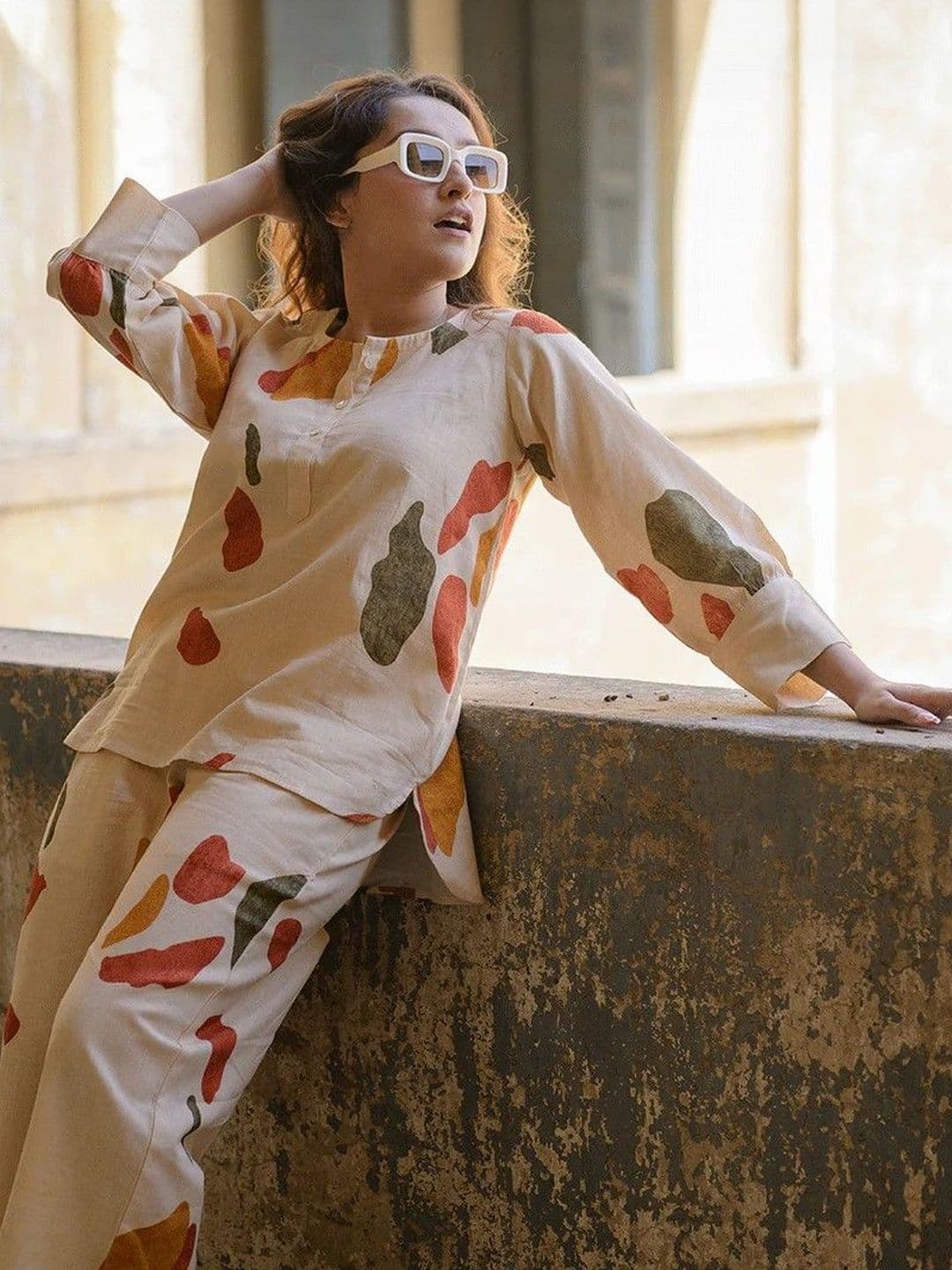 HERE&NOW Women Abstract Printed Co-Ords Set - view 1
