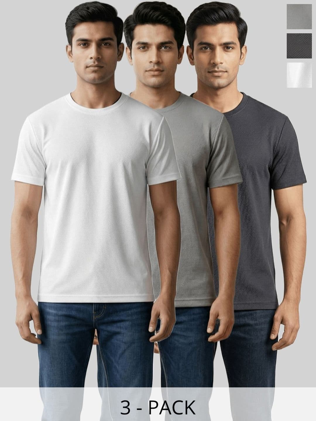 Dollar Men Solid Round Neck Polyester Tshirts - view 1