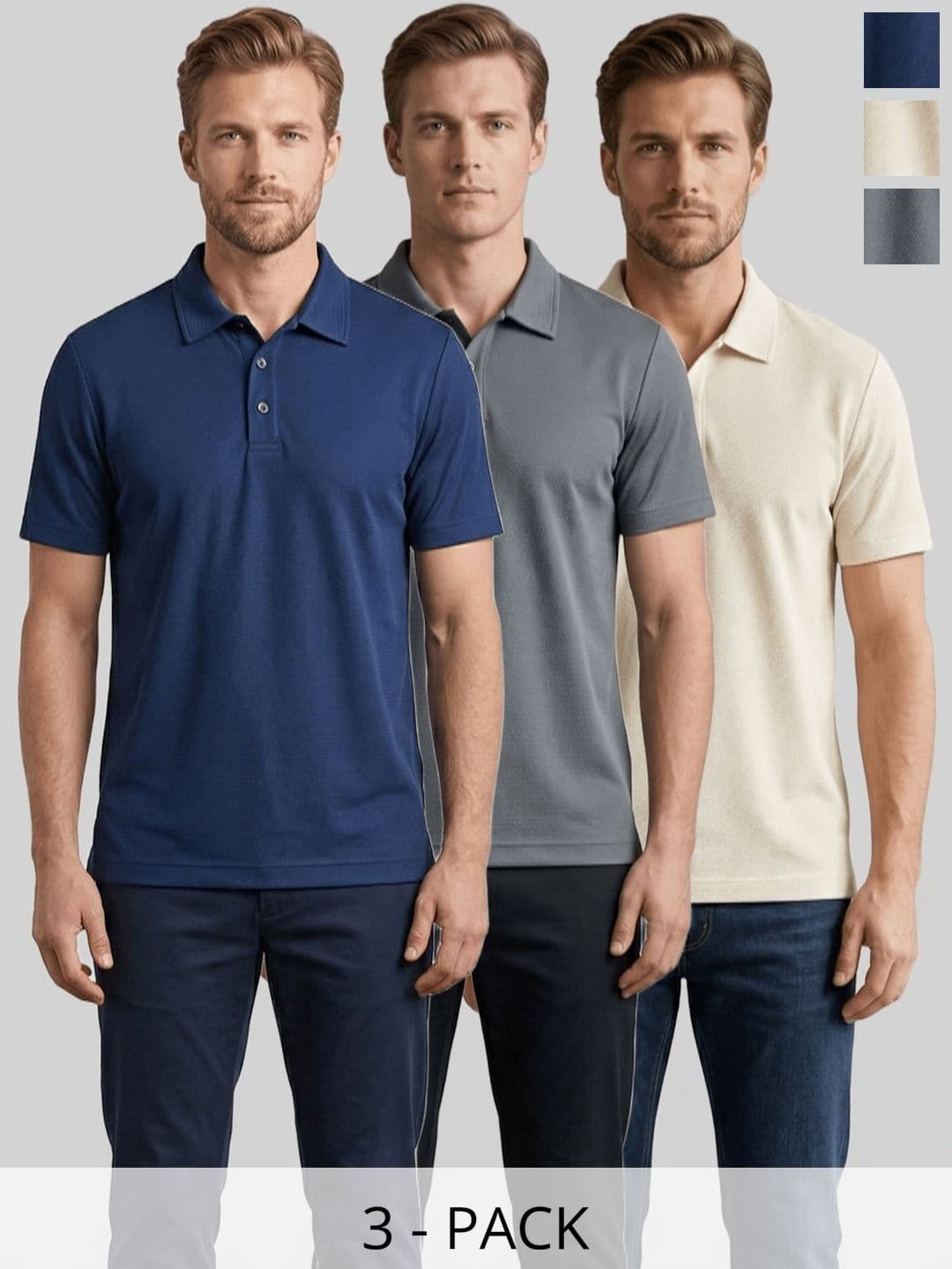 Dollar Men Solid Polo Neck Polyester Tshirts - view 1