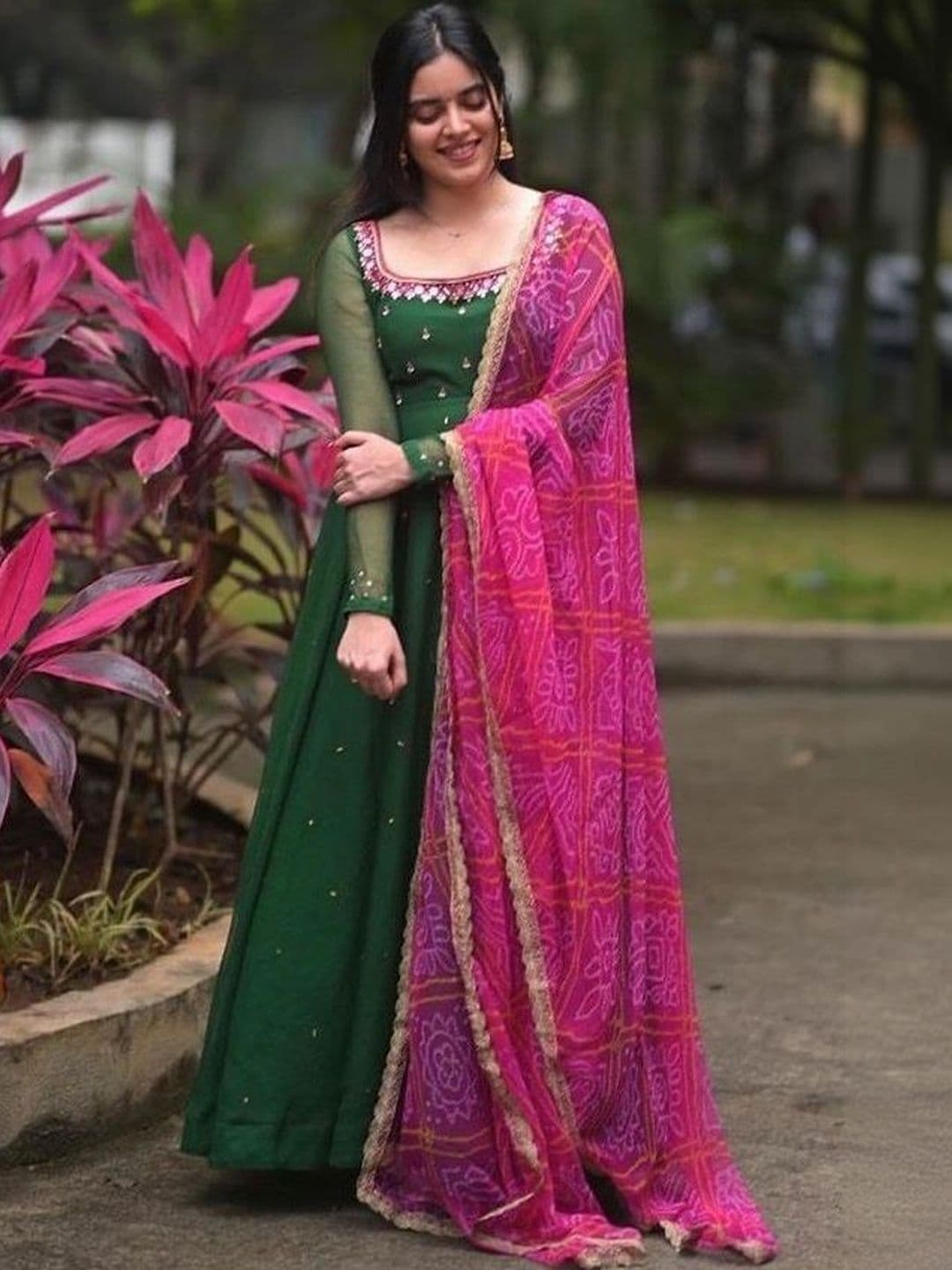Moda Rapido Embroidered Round Neck Gown Maxi Dress - view 1