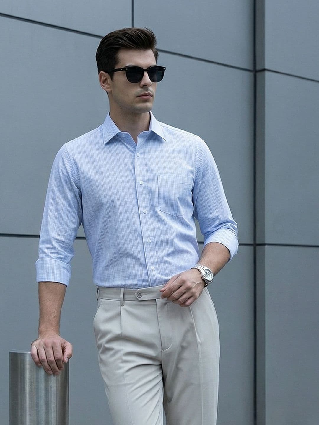 INVICTUS Checked Slim Fit Formal Shirt - view 1