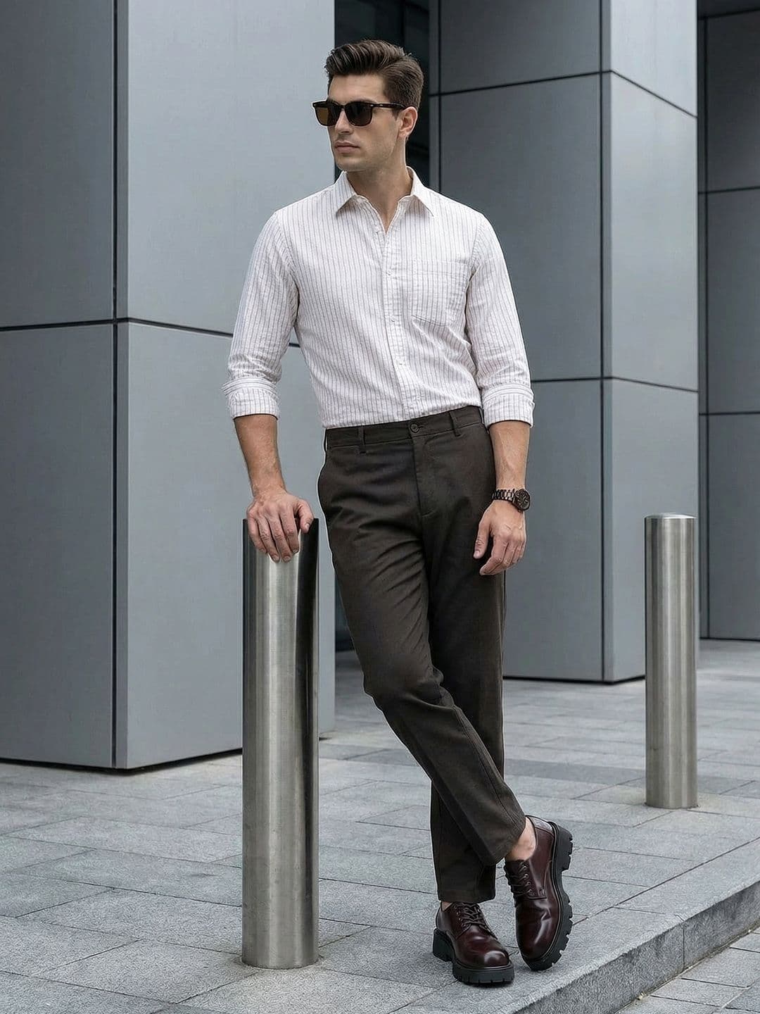 INVICTUS Checked Slim Fit Formal Shirt - view 1